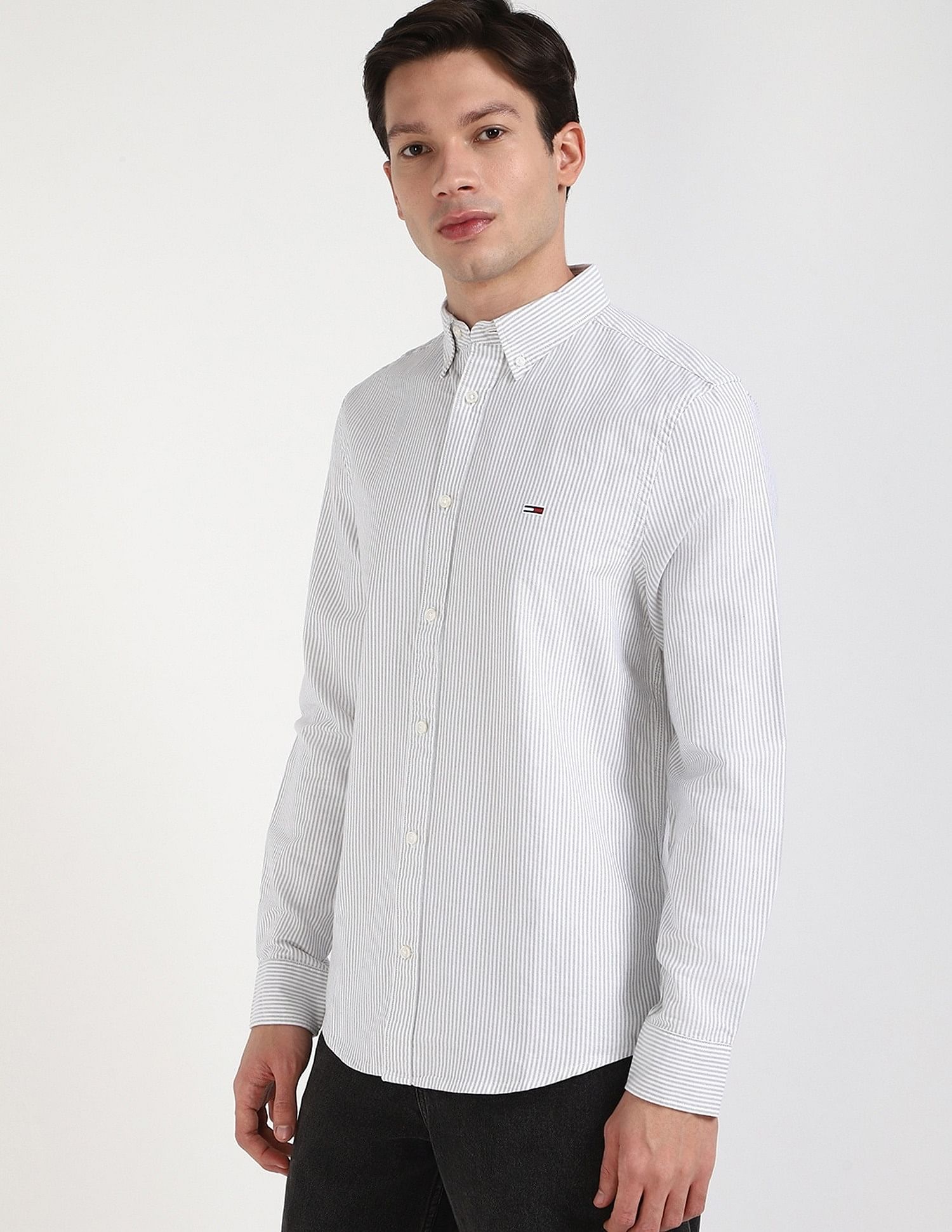 Tommy Hilfiger Striped Slim-Fit Woven Shirt