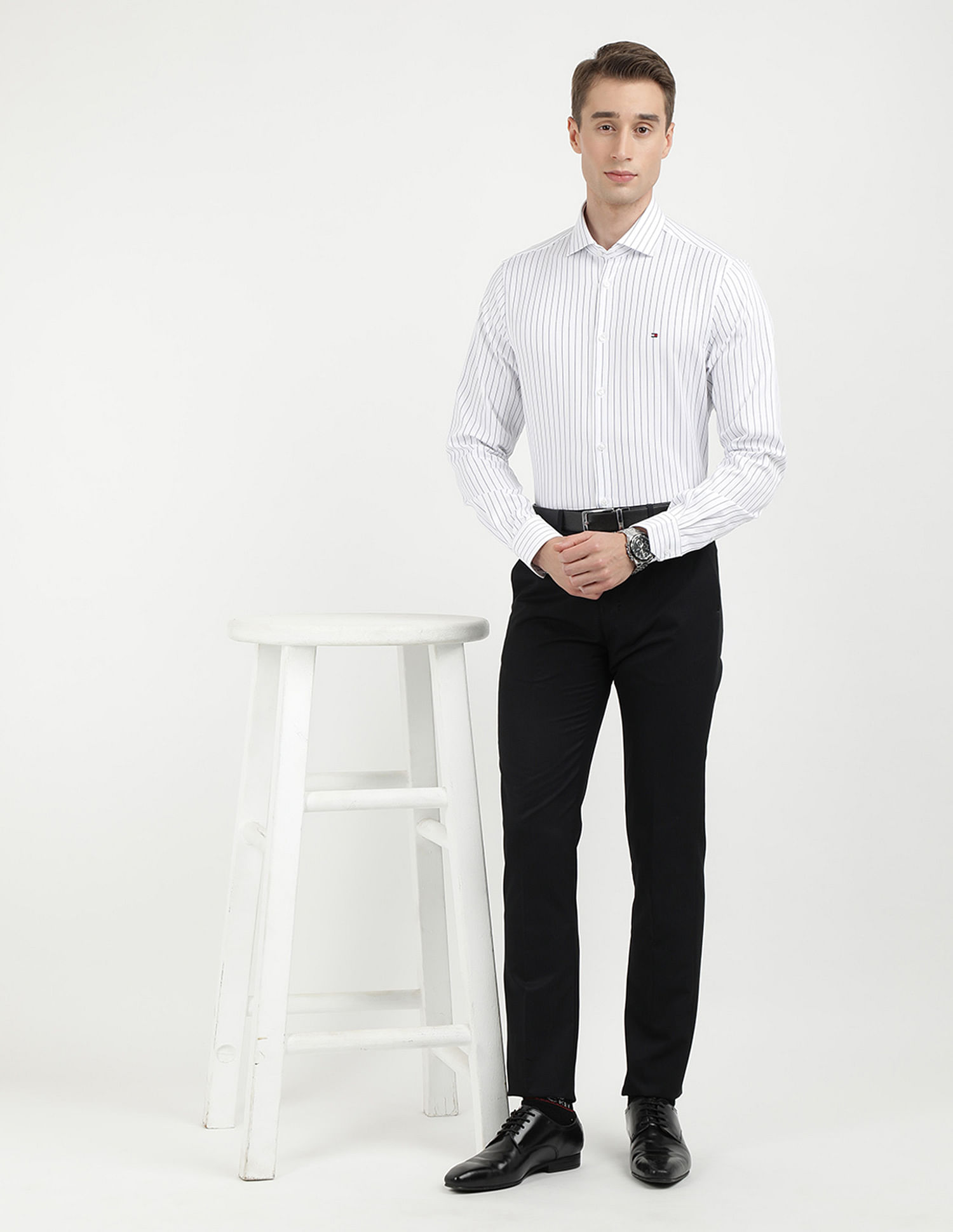 Tommy Hilfiger Dobby Stripe Slim Fit Shirt