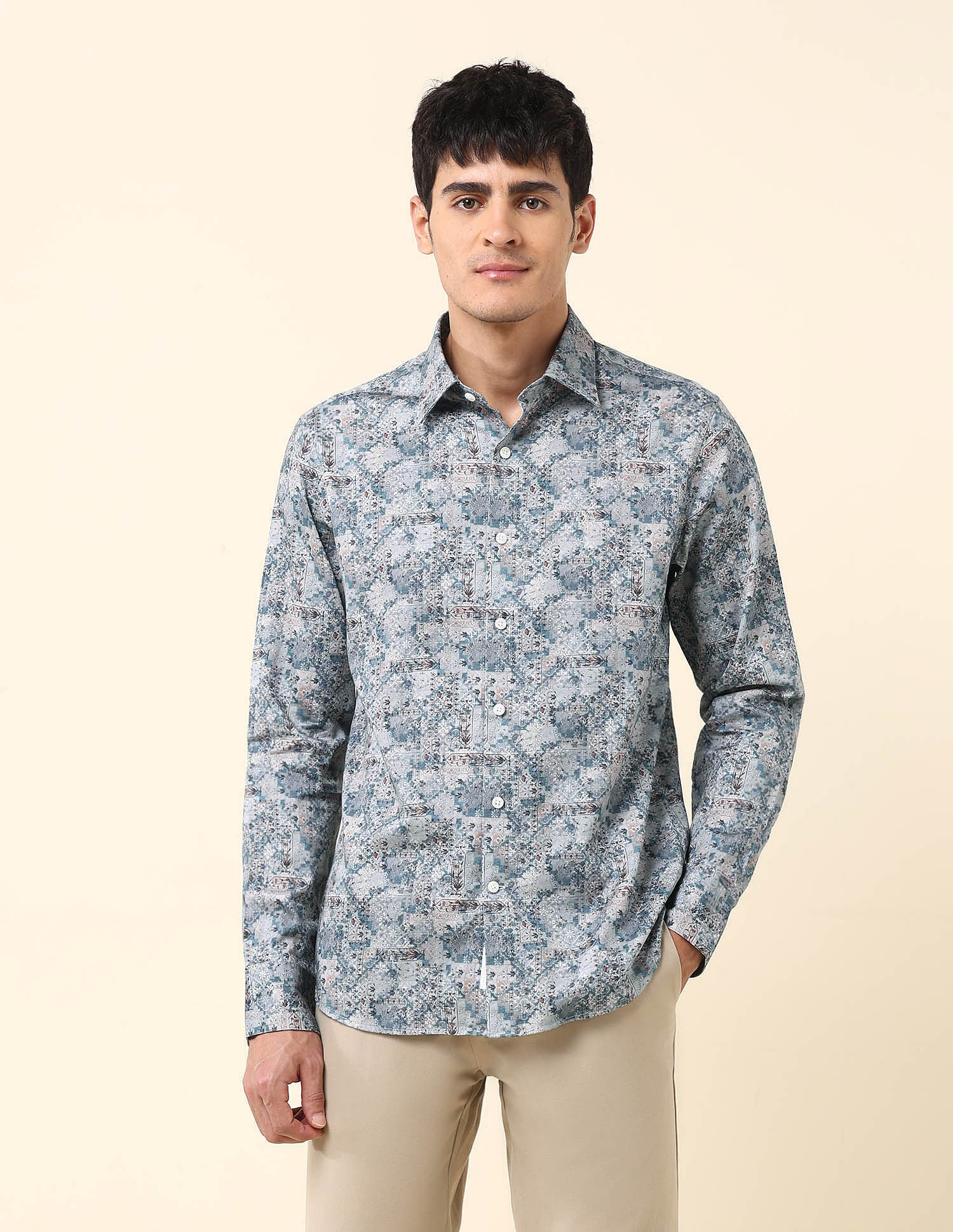 U.S. Polo Assn. All Over Printed Tailored Fit Shirt