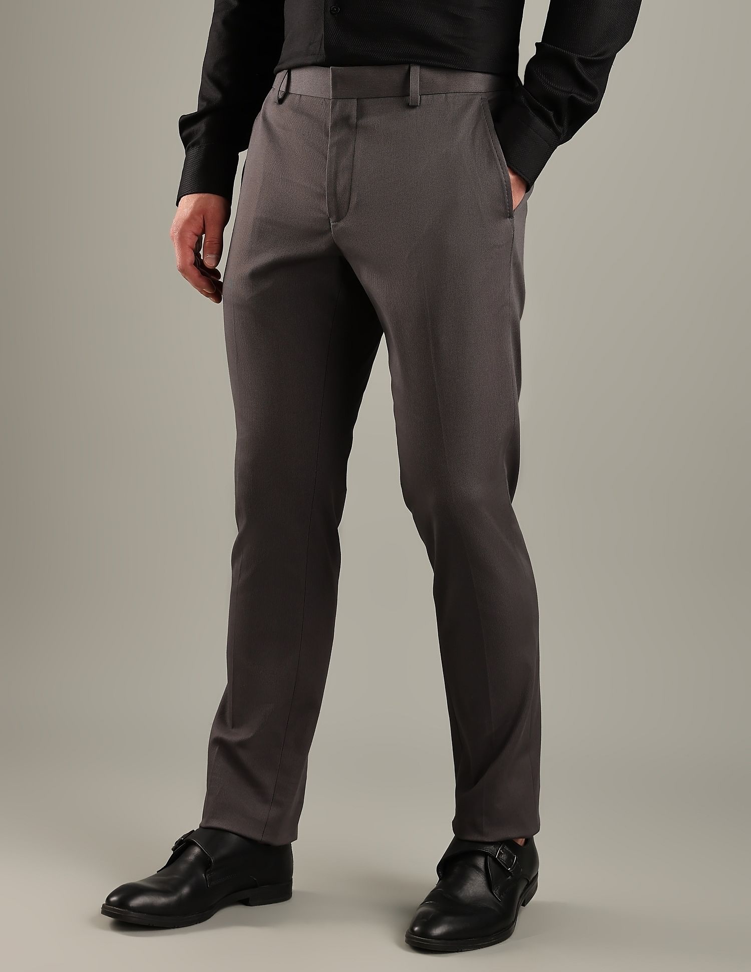 Tommy Hilfiger Regular-Fit Striped Mid Rise Trouser