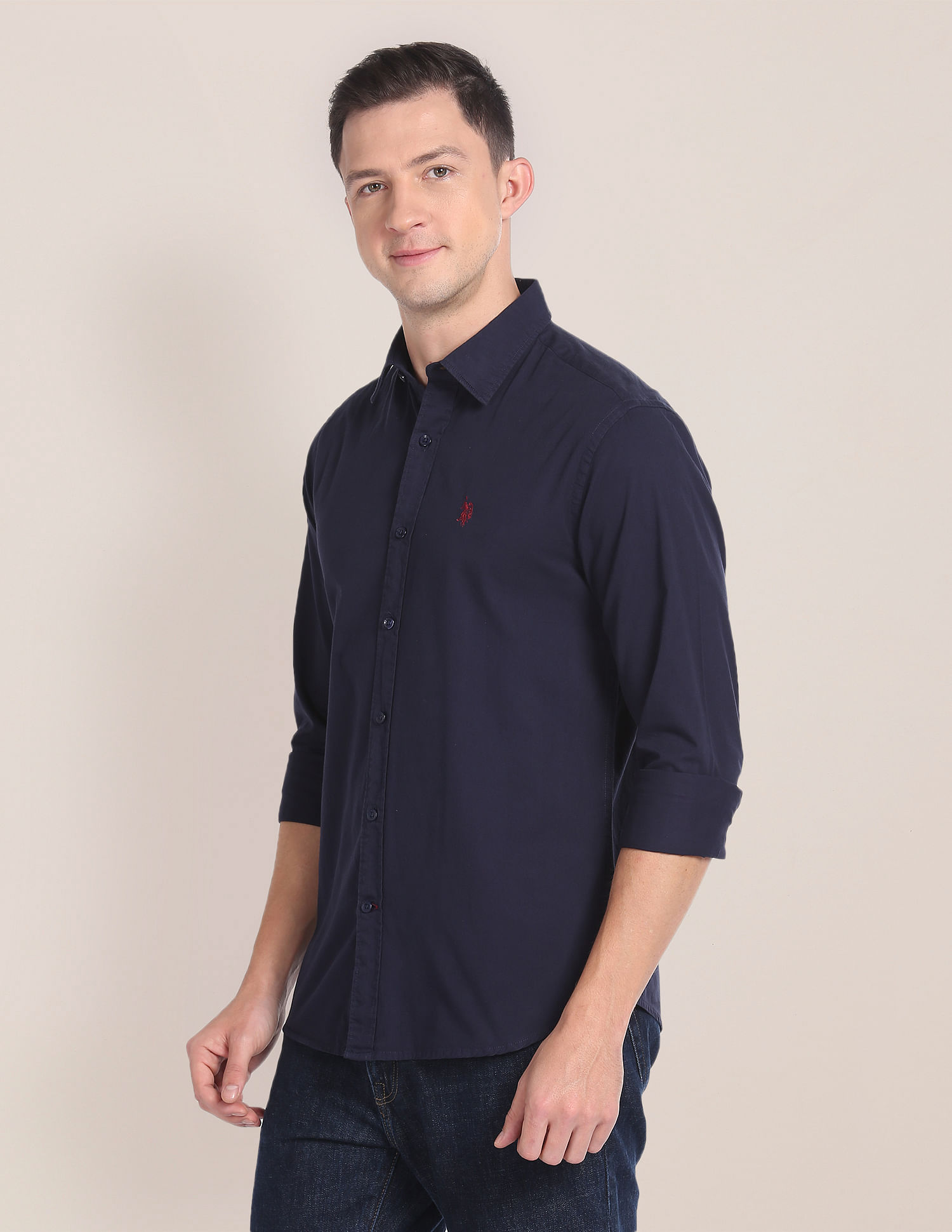 U.S. Polo Assn. Solid Cotton Twill Shirt