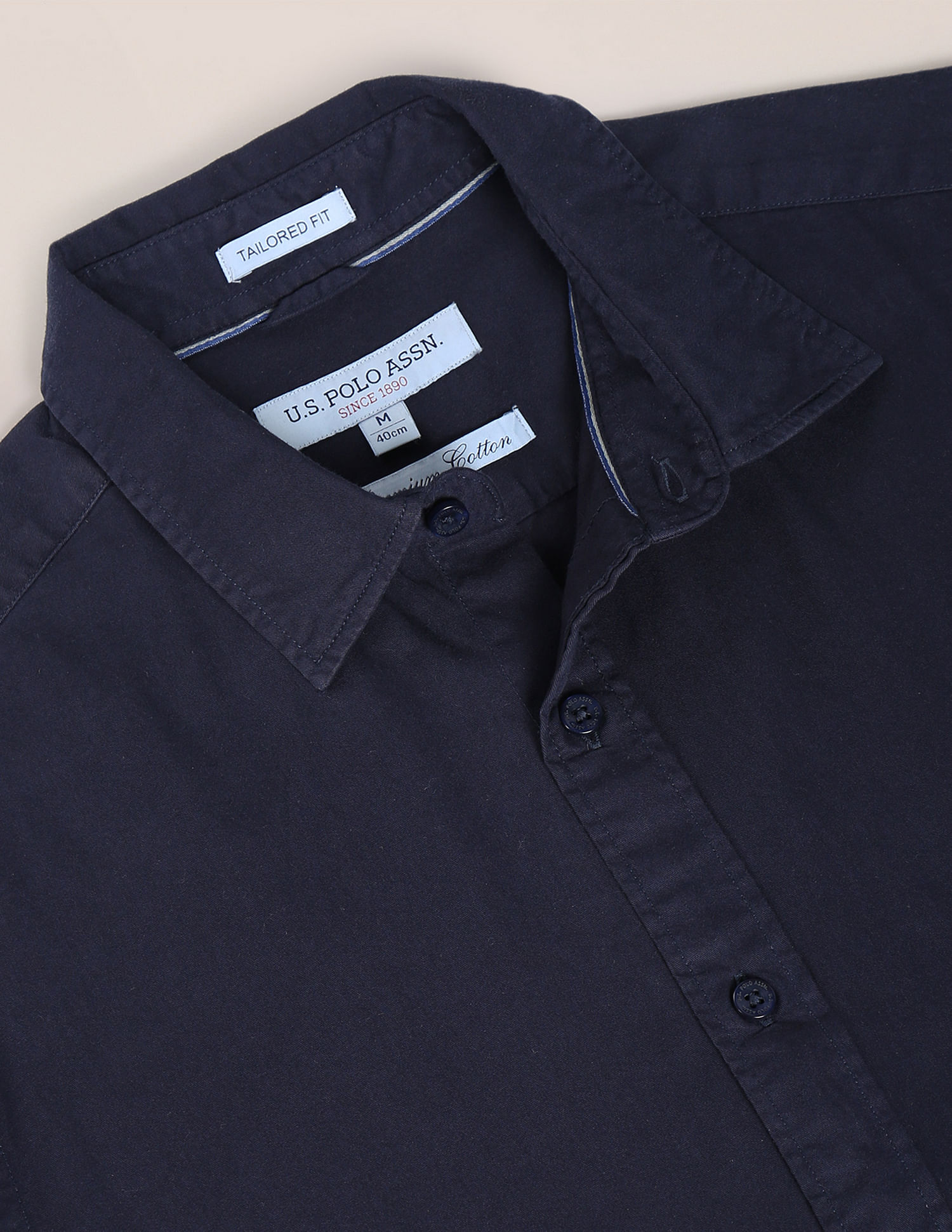 U.S. Polo Assn. Solid Cotton Twill Shirt