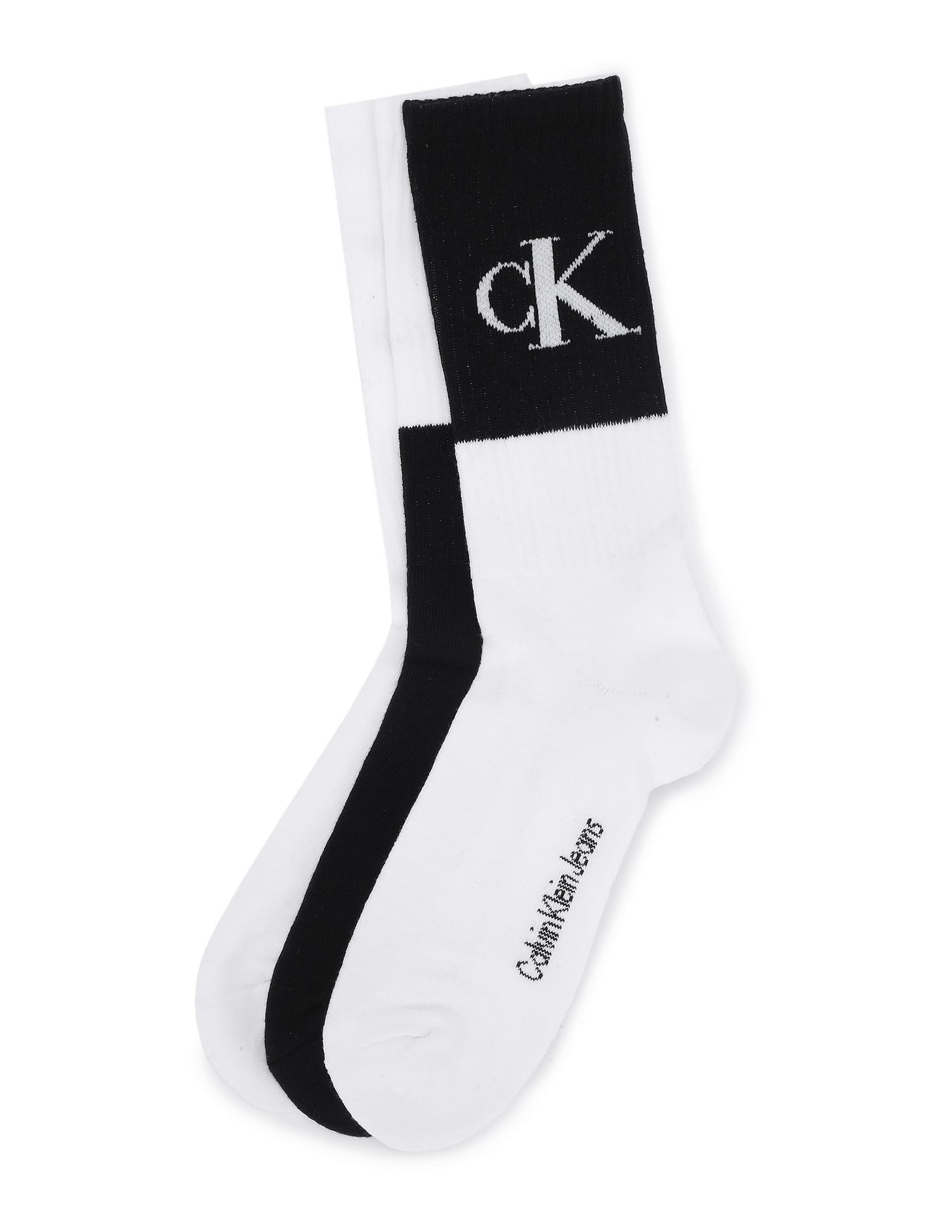 Calvin Klein Men Assorted Ribbed Top Mid-Calf Length Socks - Pack Of 3