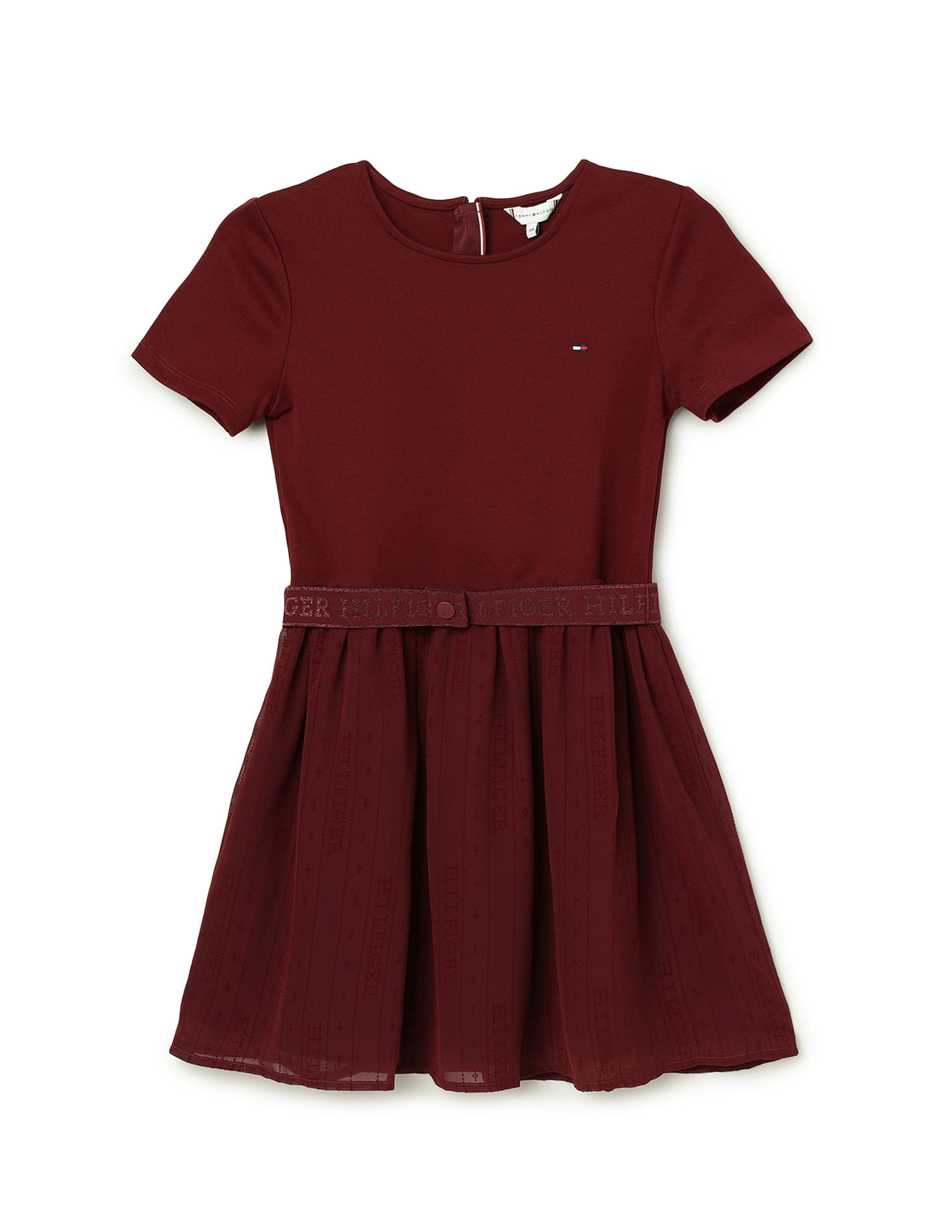 Tommy Hilfiger Kids Girls Hilfiger Punto Tulle Dress