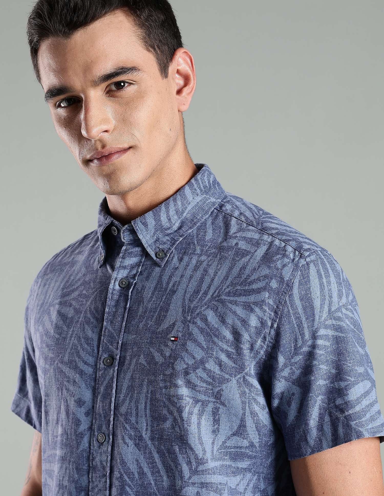 Tommy Hilfiger Printed Regular Fit Cotton Shirt