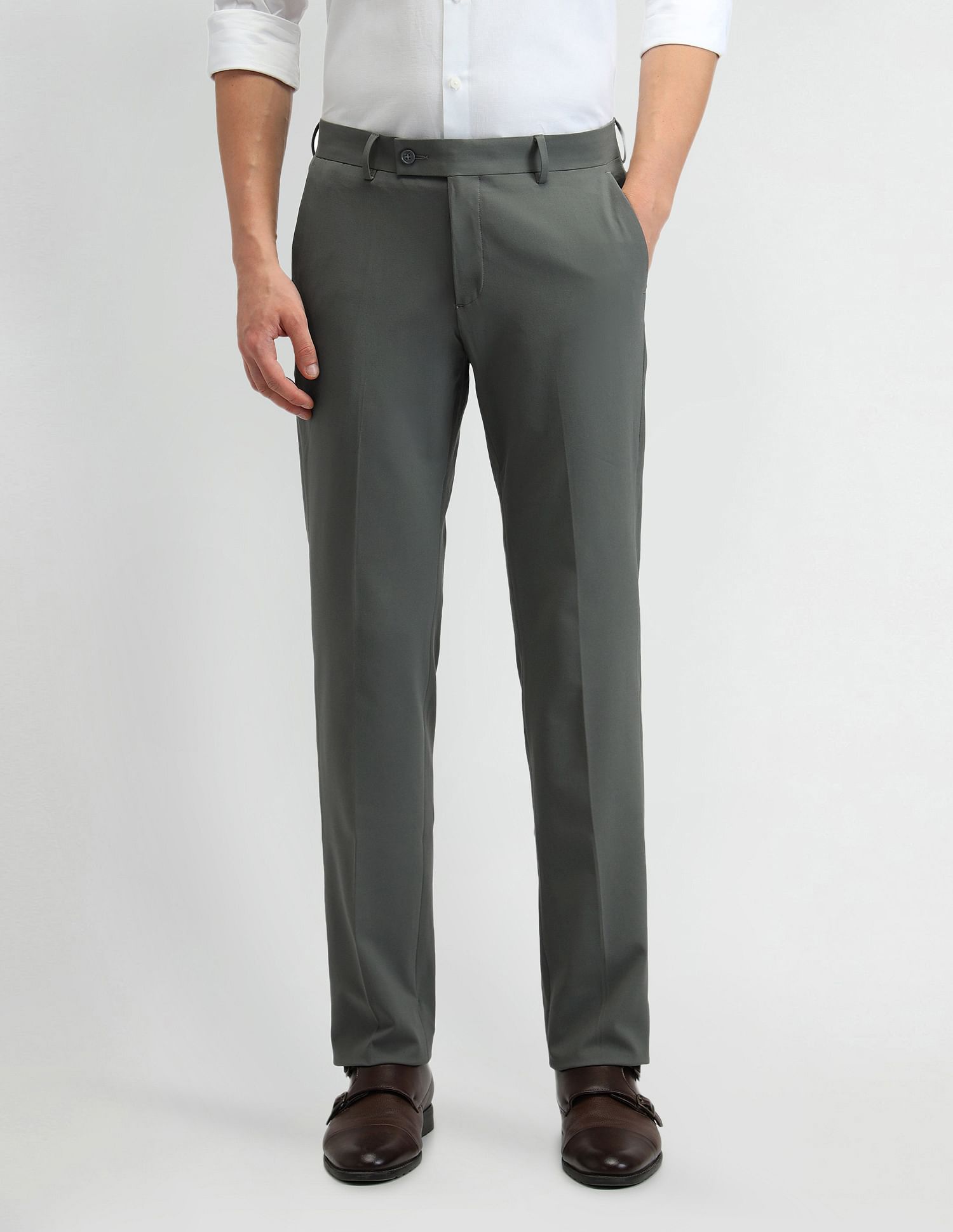 Arrow Mid Rise Tapered Fit Trousers