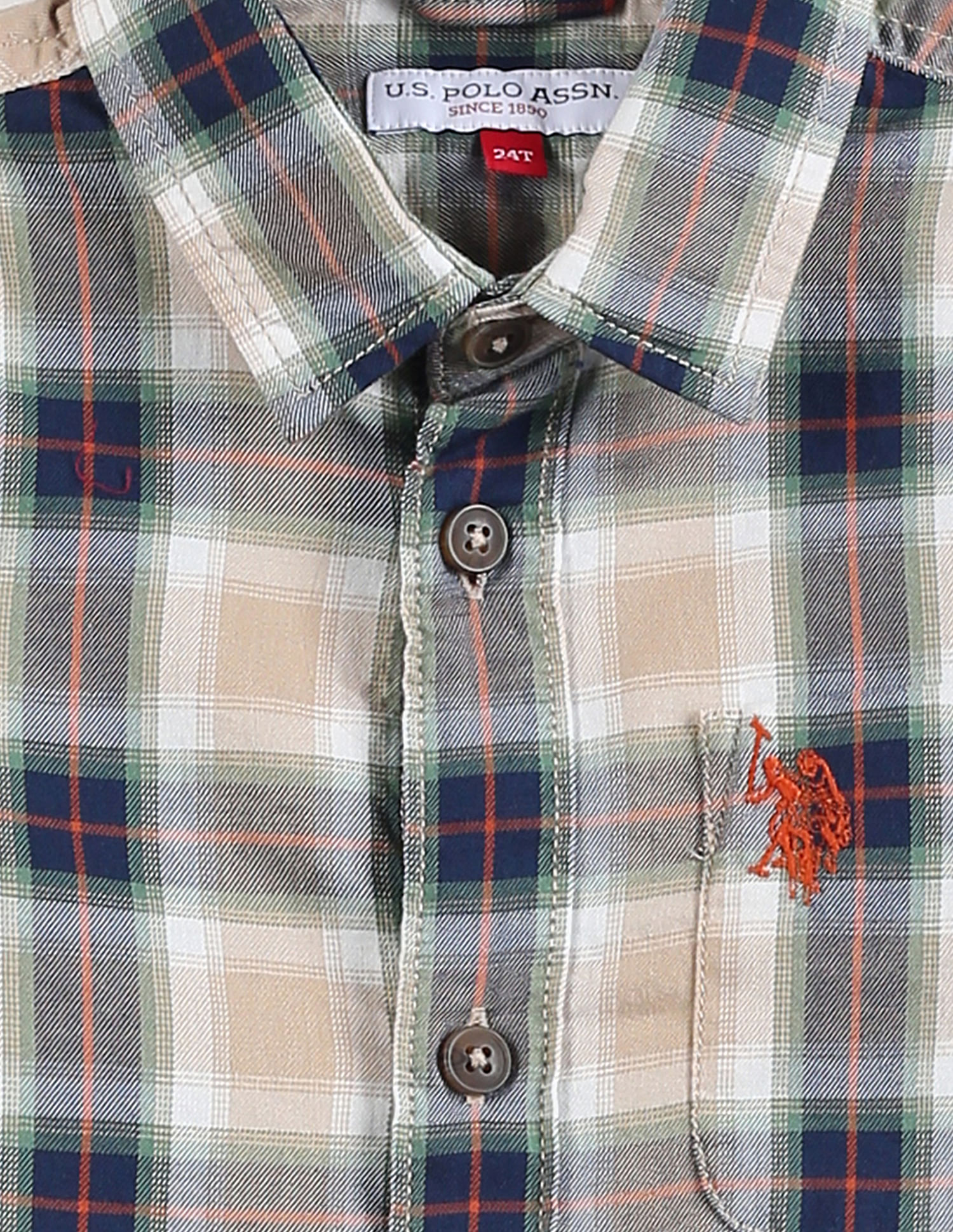 U.S. Polo Assn. Kids Boys Tartan Check Cotton Shirt