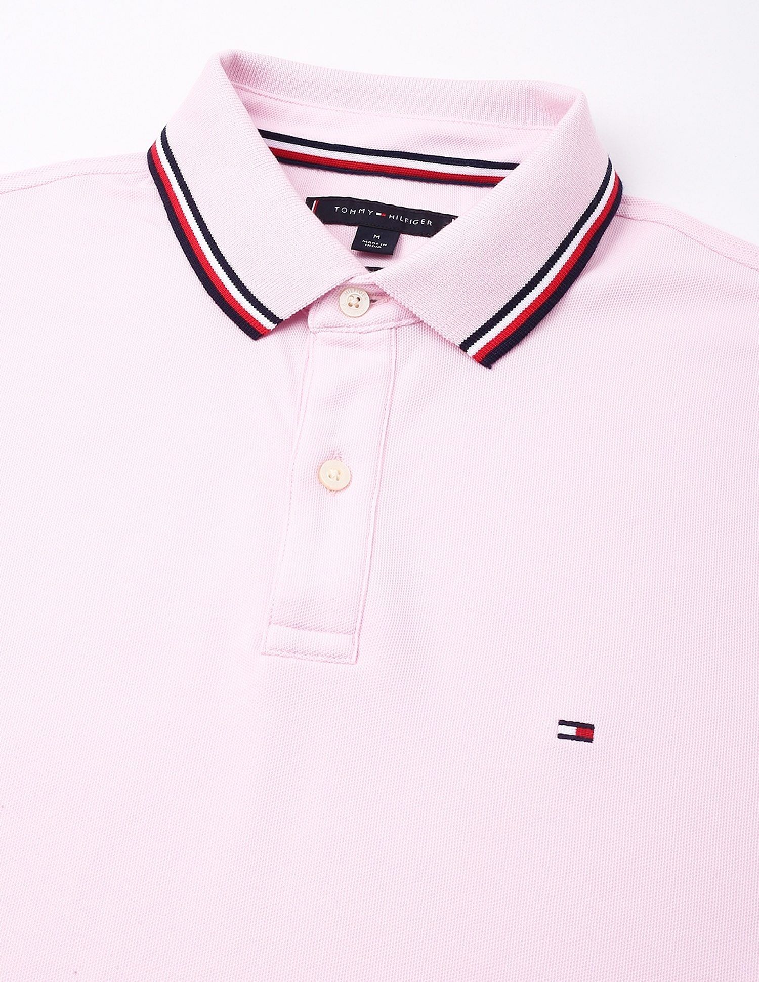 Tommy Hilfiger Solid Regular-Fit Cotton Polo Shirt