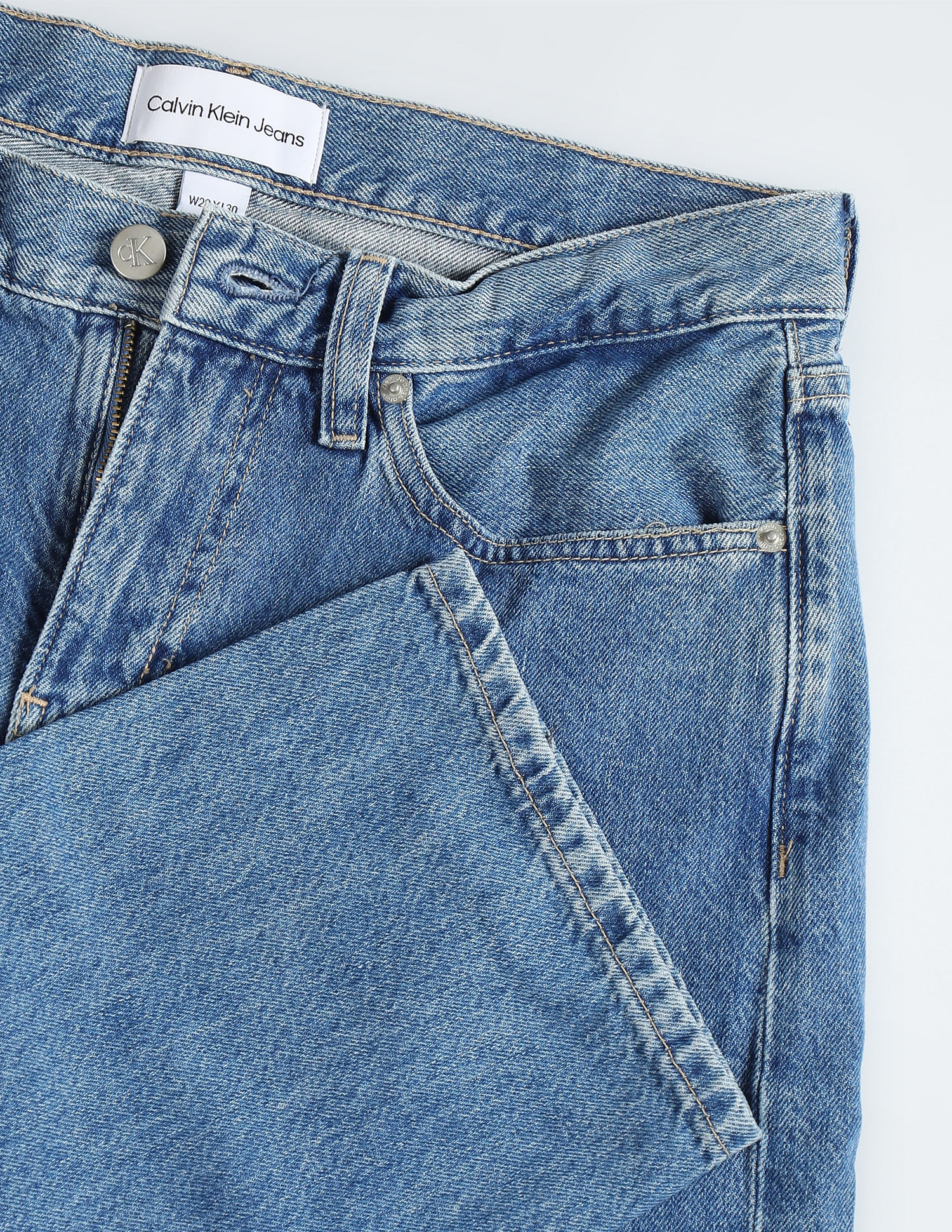 Calvin Klein Jeans Low Rise Rinsed Straight Jeans