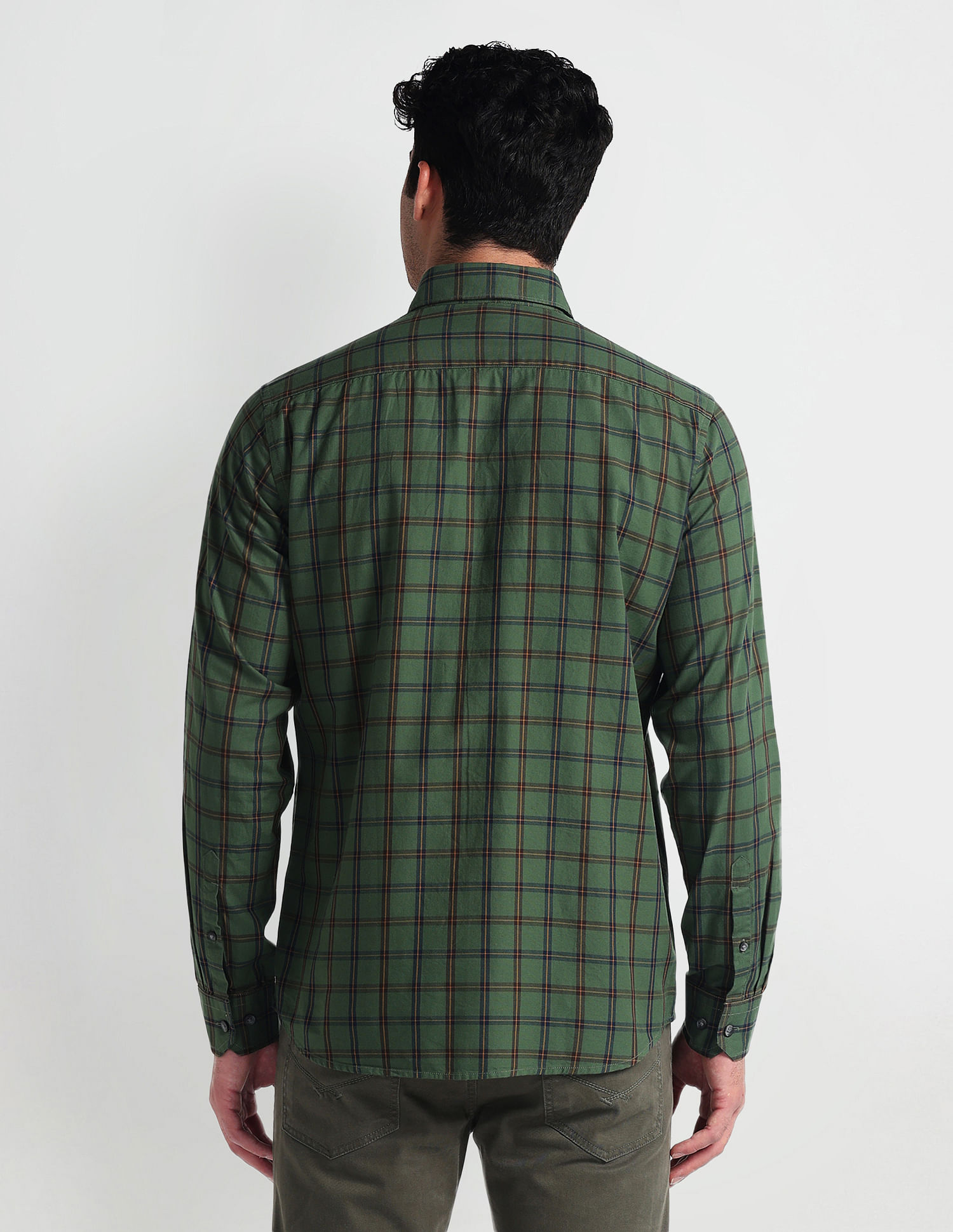 Arrow Sports Tartan Check Twill Shirt