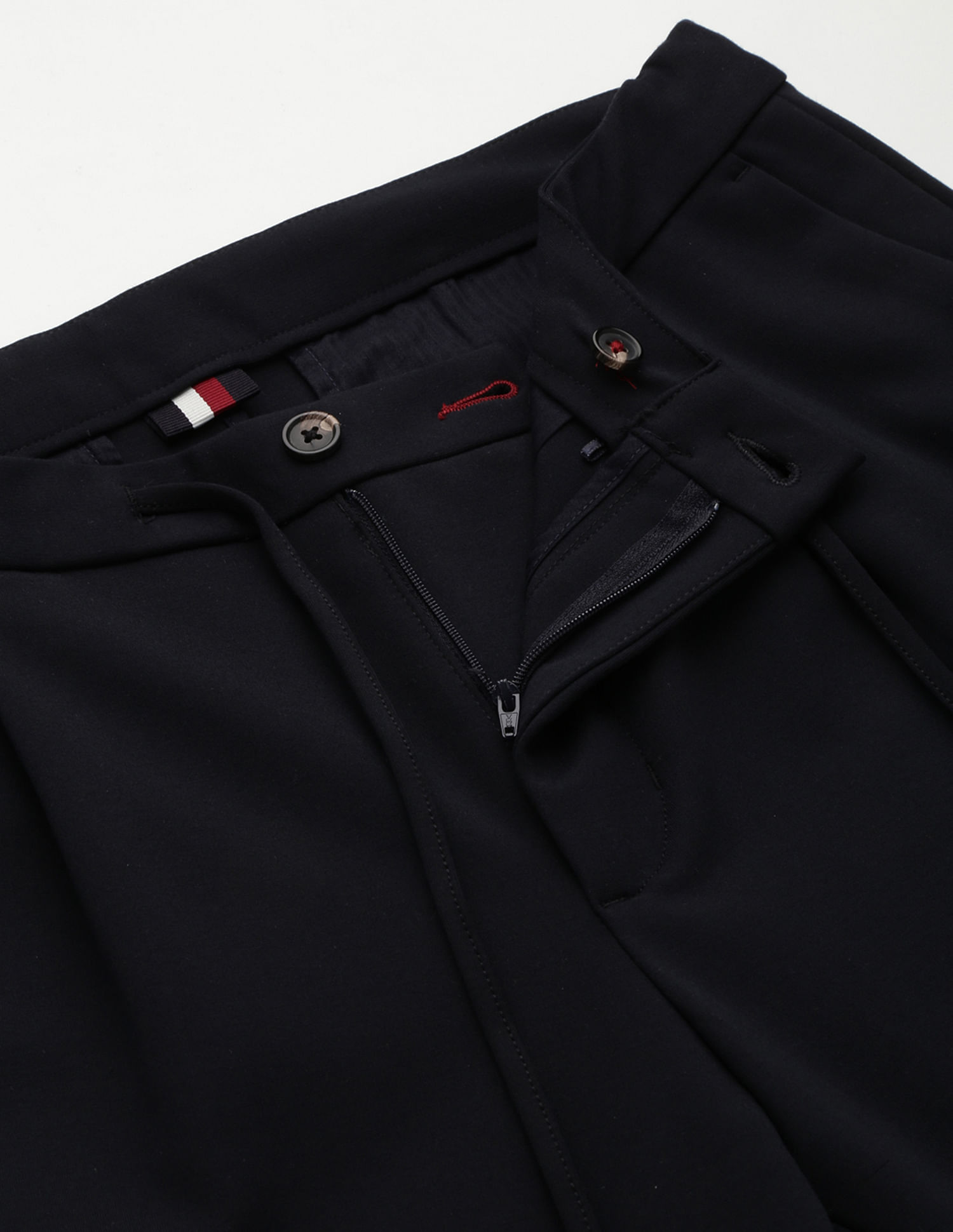 Tommy Hilfiger Pleated Front Solid Trousers