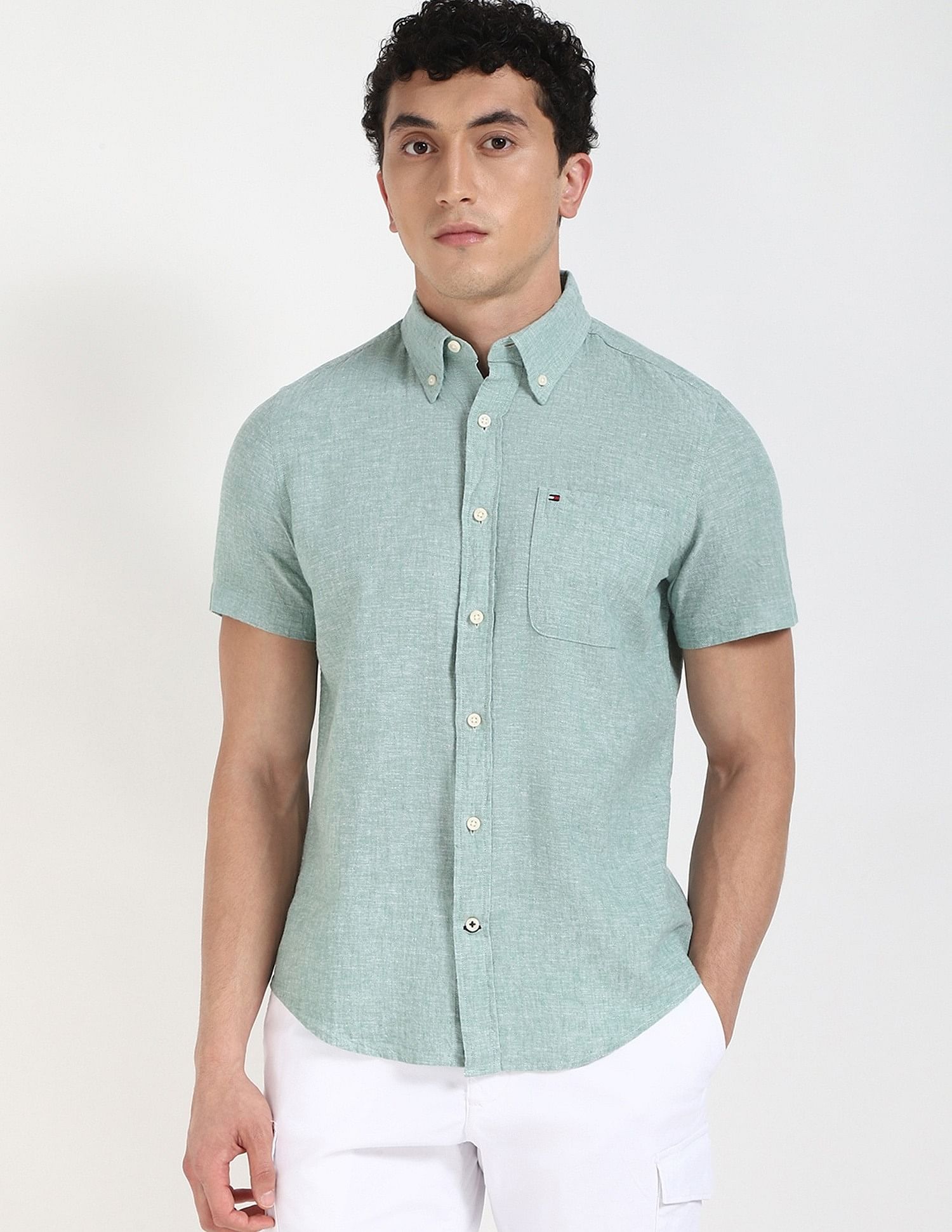 Tommy Hilfiger Printed Regular-Fit Cotton Shirt