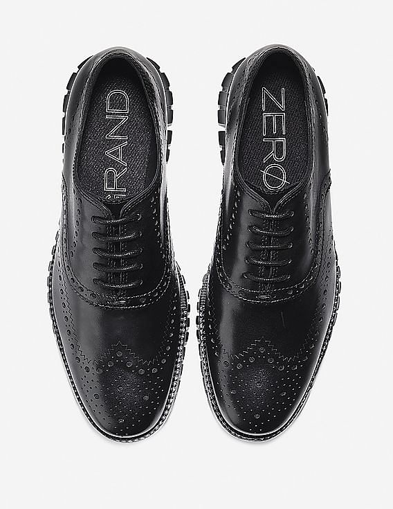 Cole Haan Men Black ZERØGRAND Wingtip Oxford
