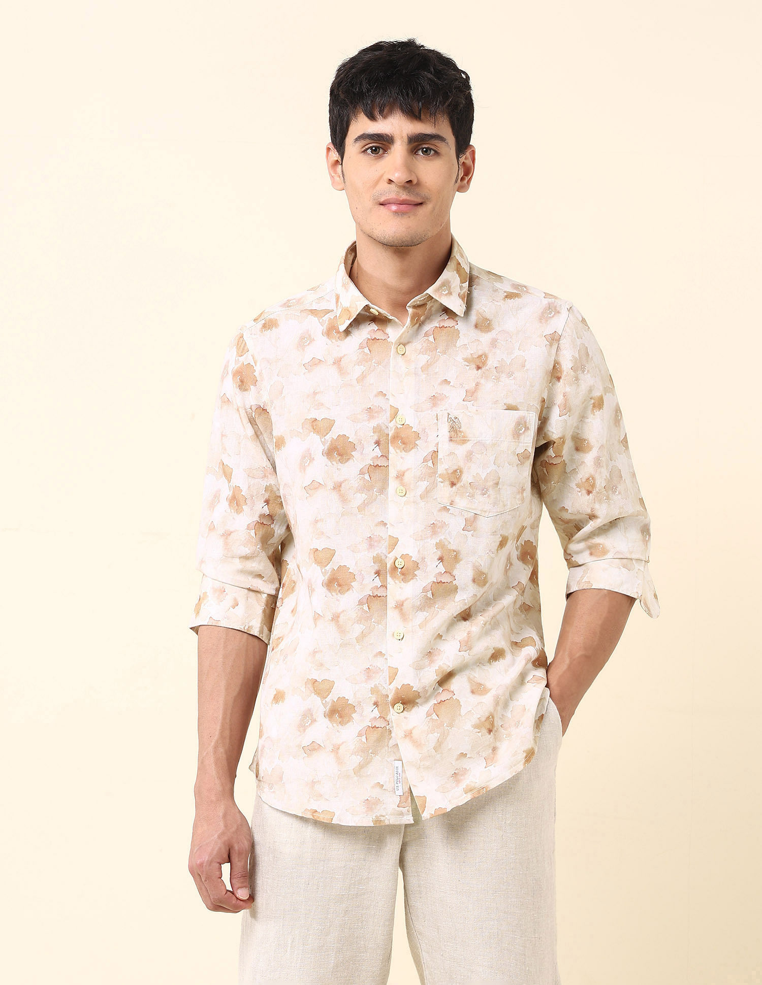 U.S. Polo Assn. Floral Printed Tailored Fit Shirt