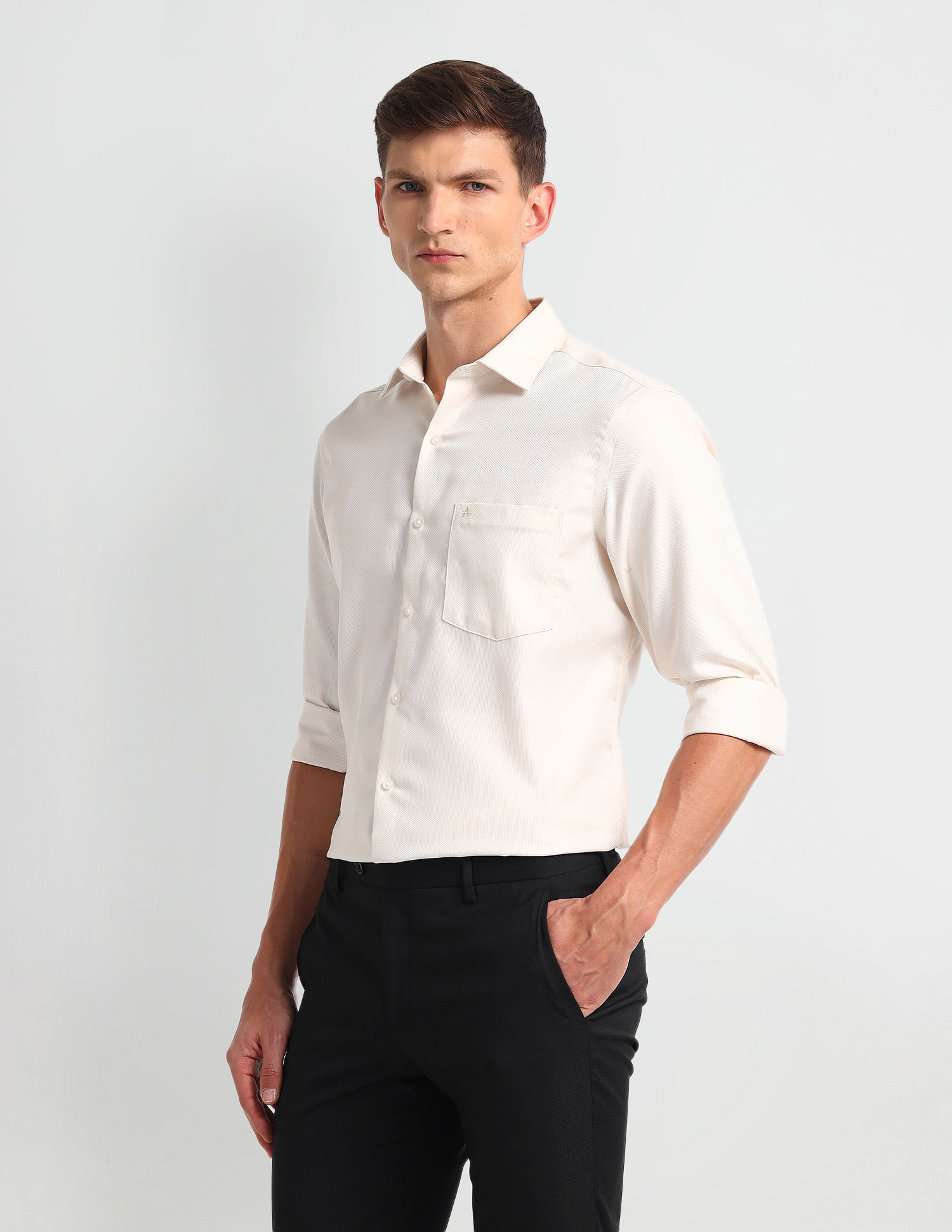 Arrow Self-Design Dobby Shirt