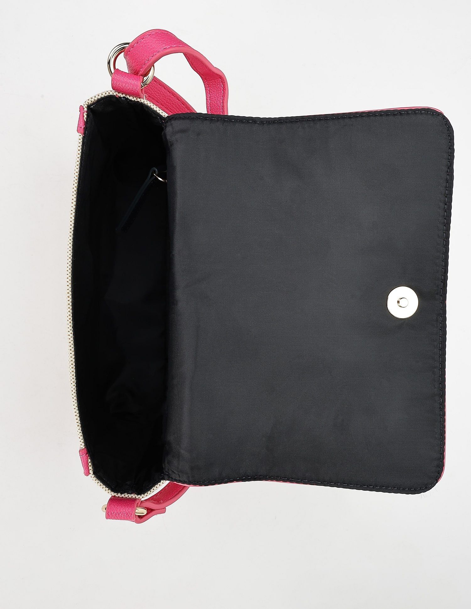 Tommy Hilfiger Solid Pink Polyester Sling Bags