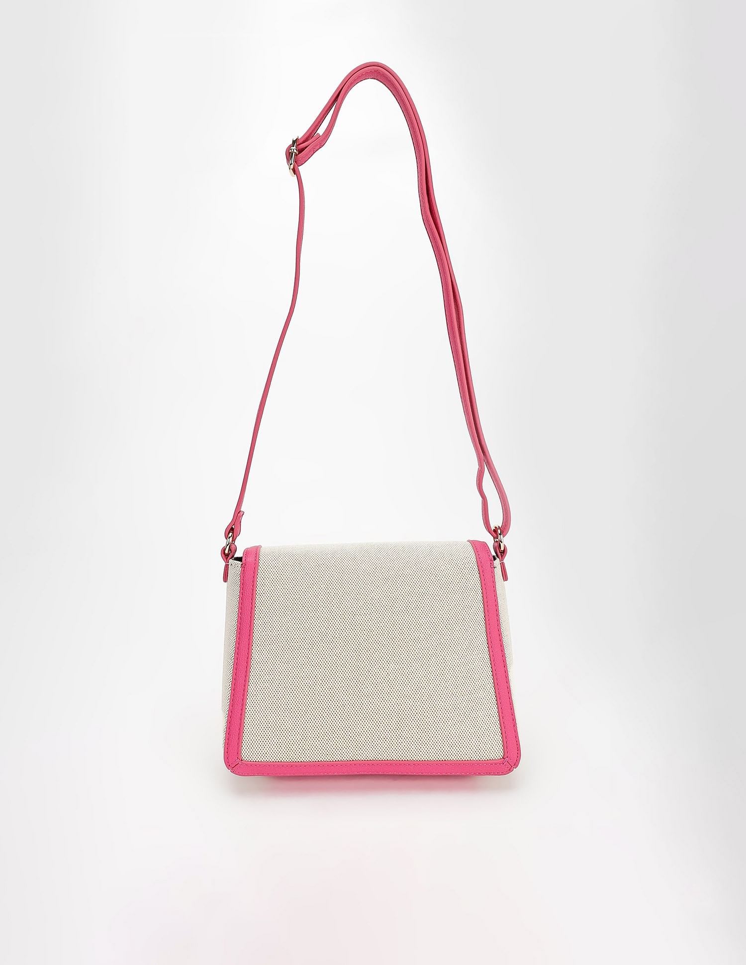 Tommy Hilfiger Solid Pink Polyester Sling Bags