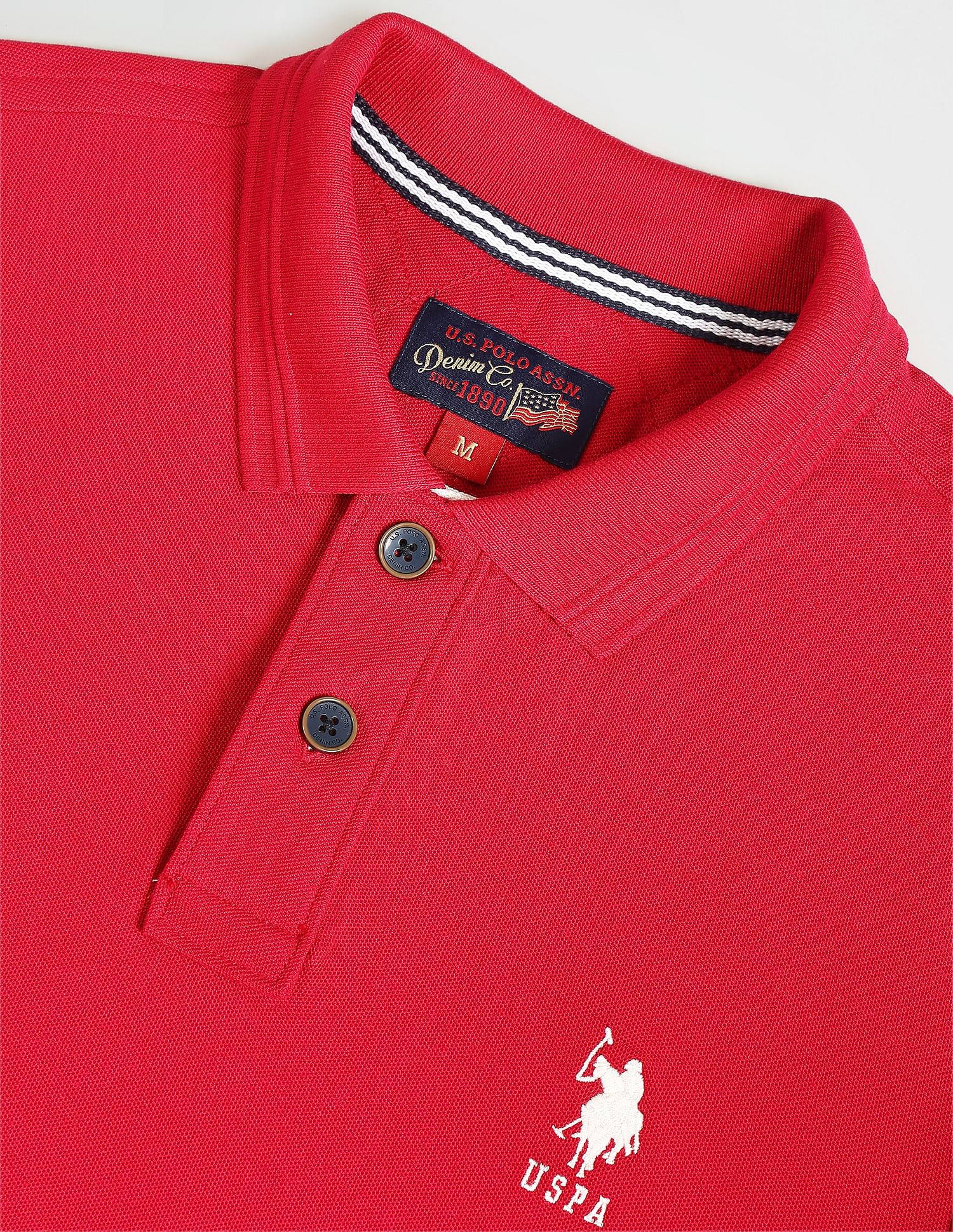 U.S. Polo Assn. Denim Co. Solid Muscle Fit Polo Shirt