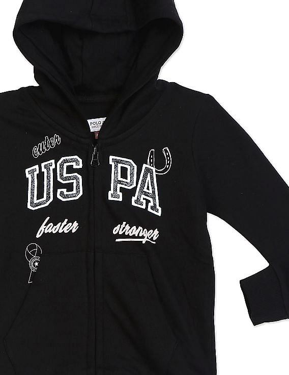 U.S. Polo Assn. Kids Long Sleeve Brand Print Sweatshirt