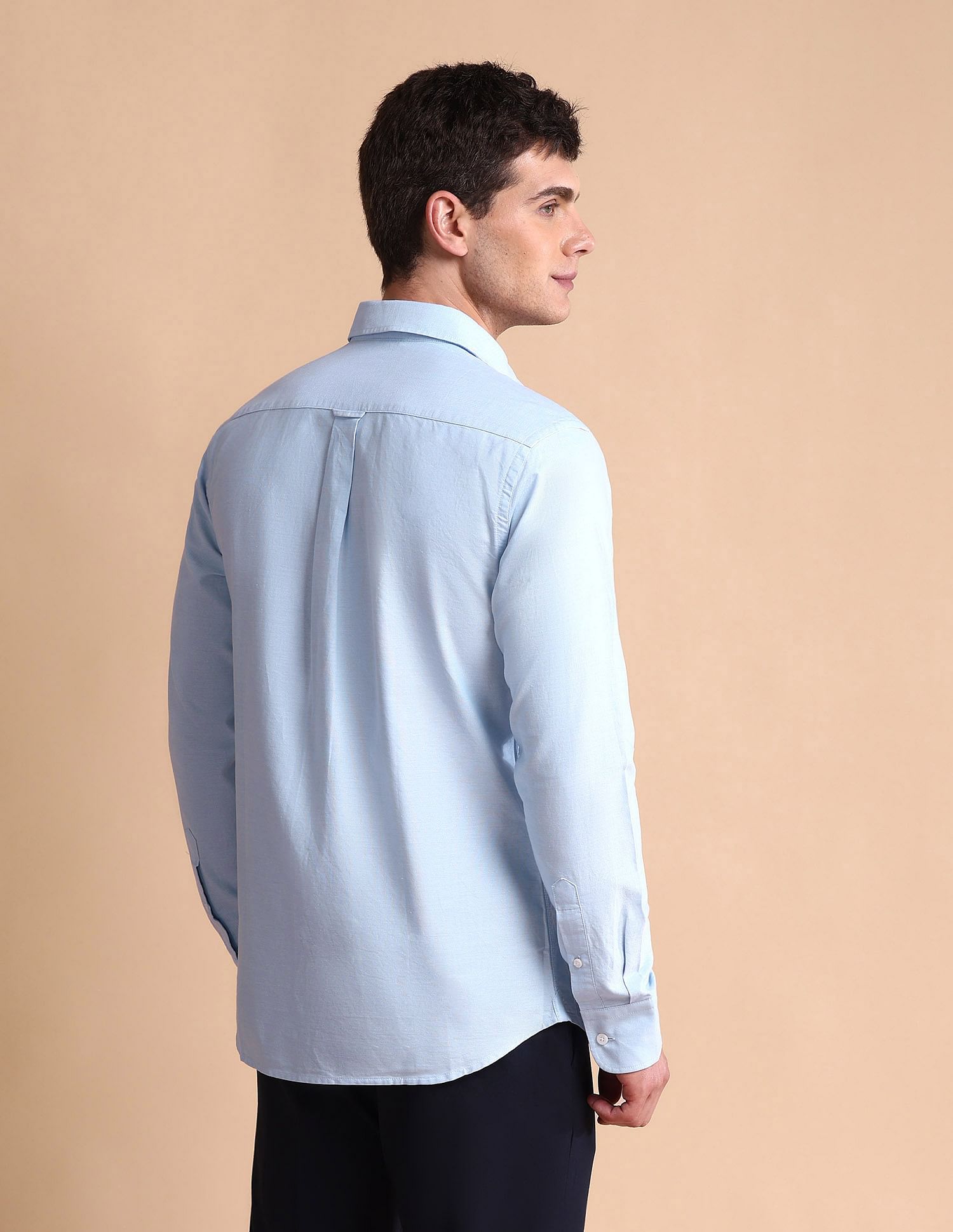 U.S. Polo Assn. Brand Printed Tailored Fit Oxford Shirt