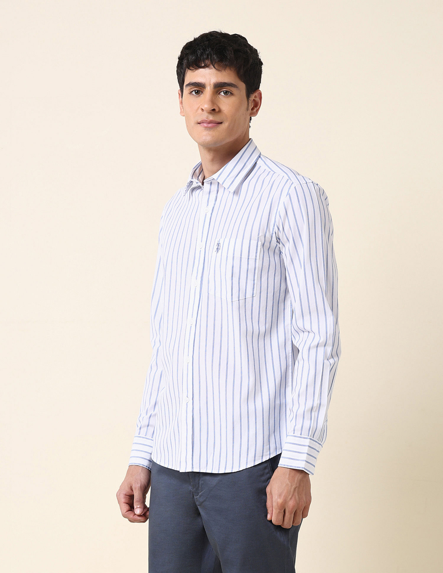 U.S. Polo Assn. Vertical Striped Tailored Fit Shirt