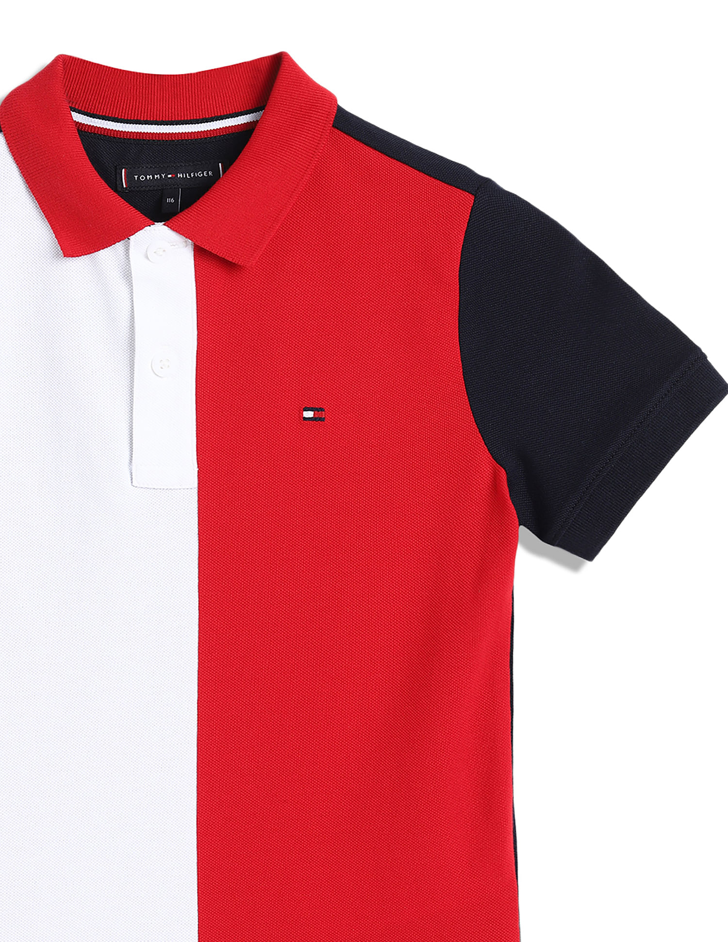 Tommy Hilfiger Kids Color Block Regular Fit Polo T-Shirt