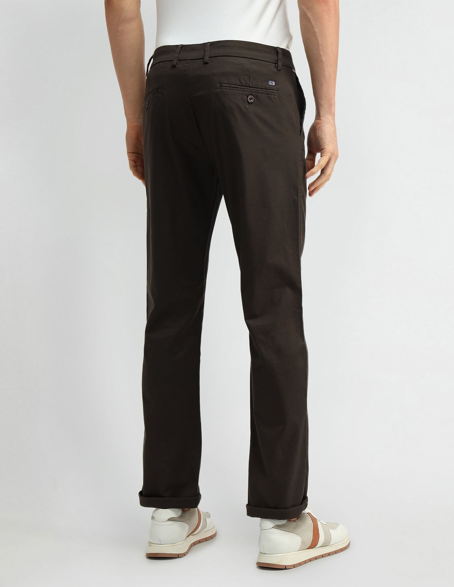 Arrow Sports Regular Fit Twill Trousers