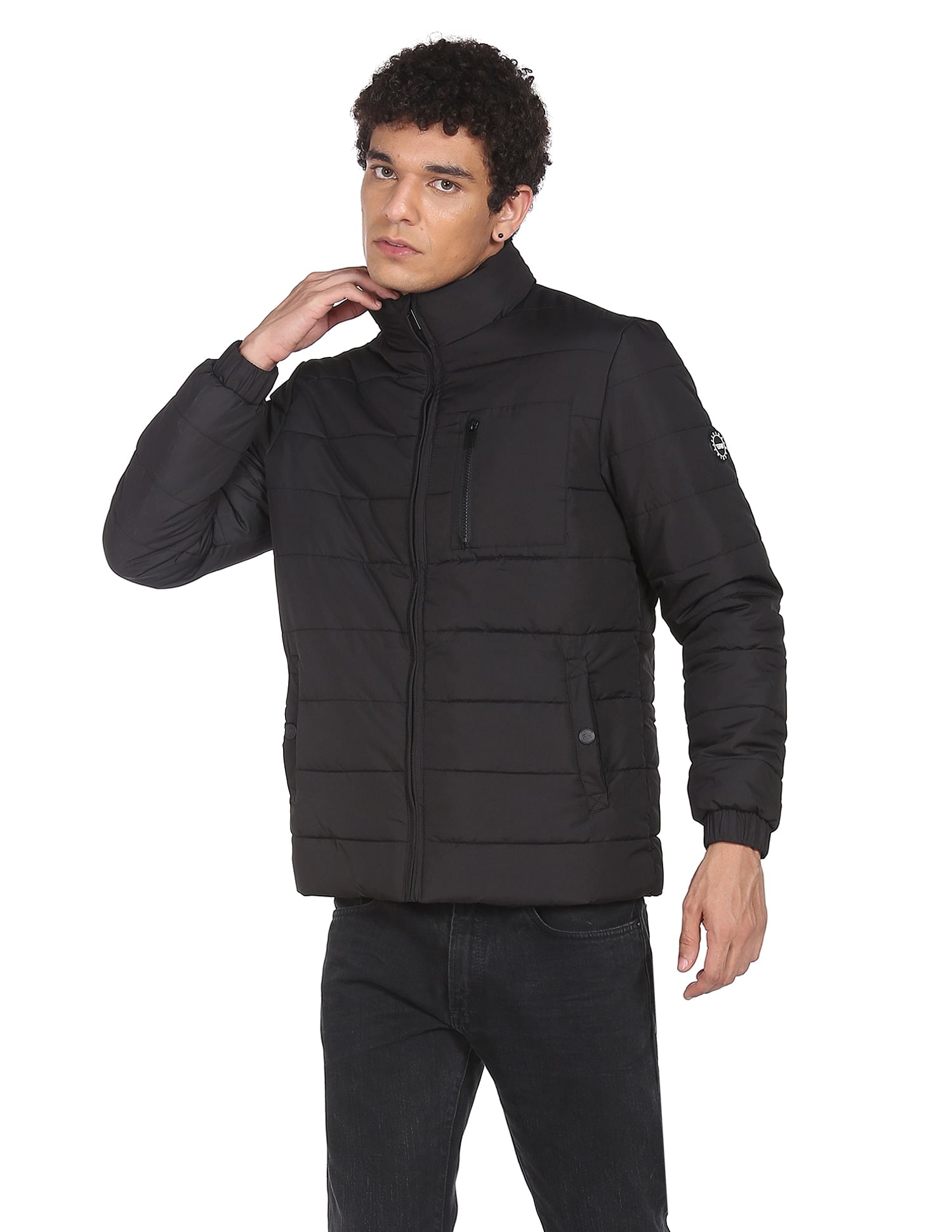 Polyester puffer jacket sale