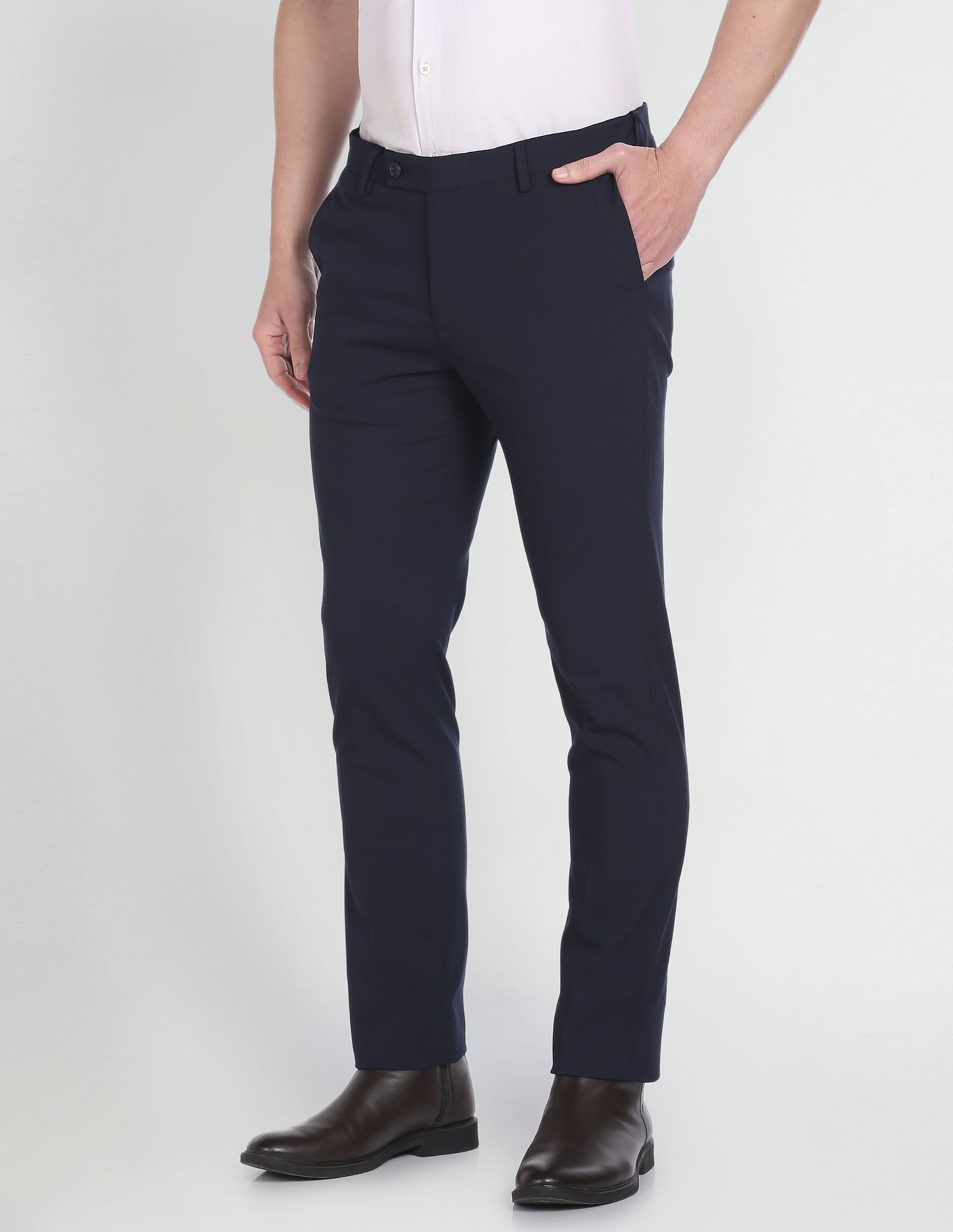 Arrow Autoflex Hudson Regular Fit Trousers