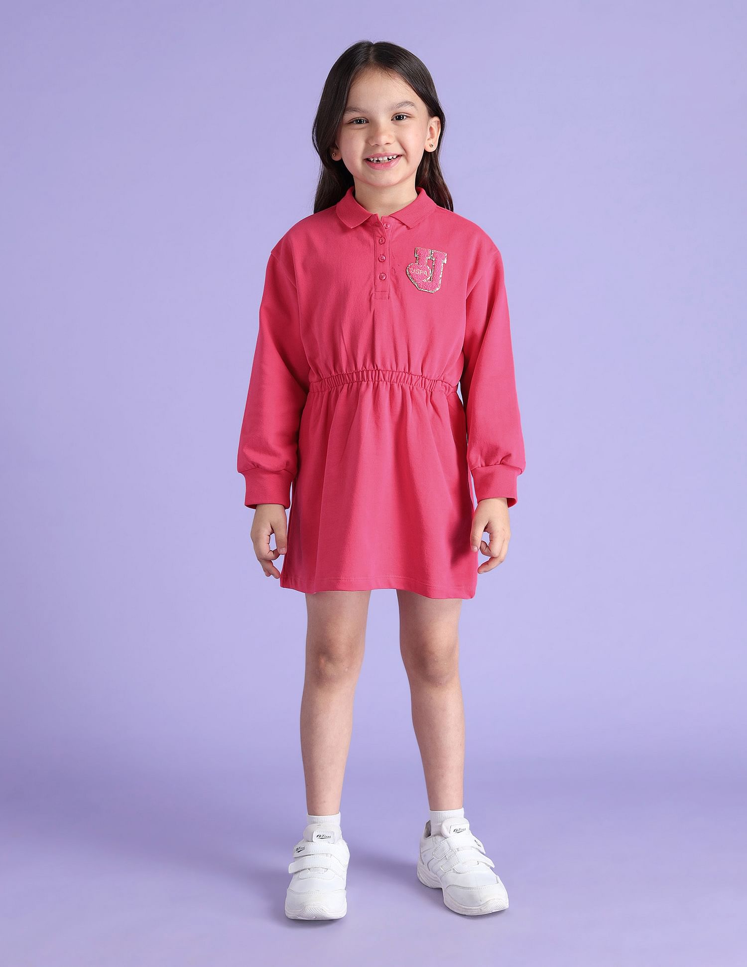 U.S. Polo Assn. Kids Girls Flared Polo Dress