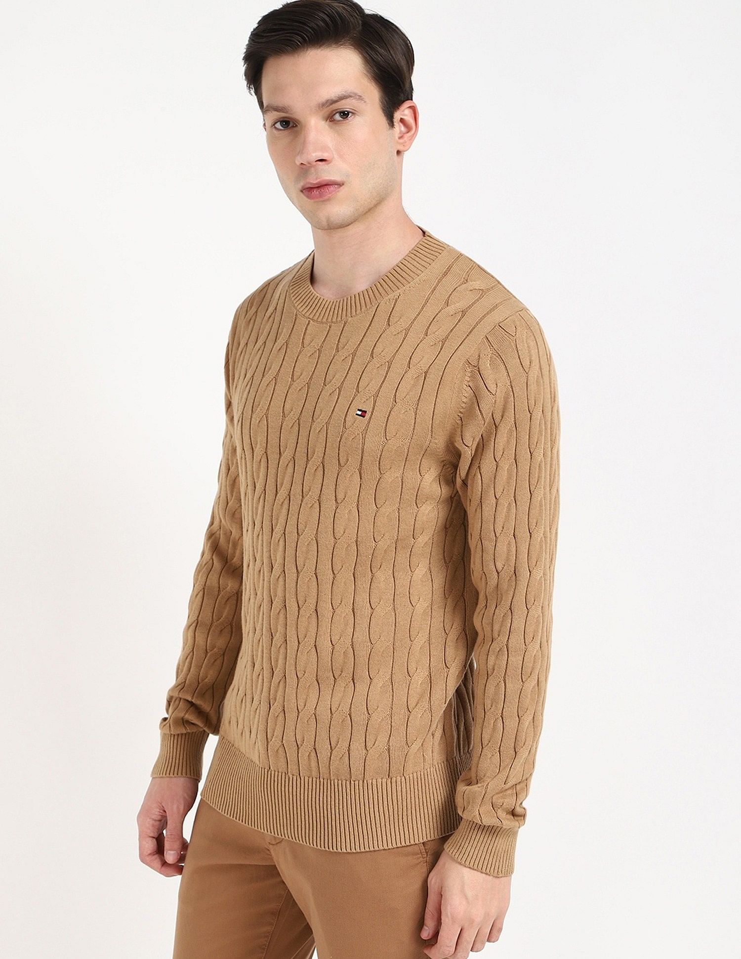 Tommy Hilfiger Cable-Knit Regular-Fit Cotton Sweater