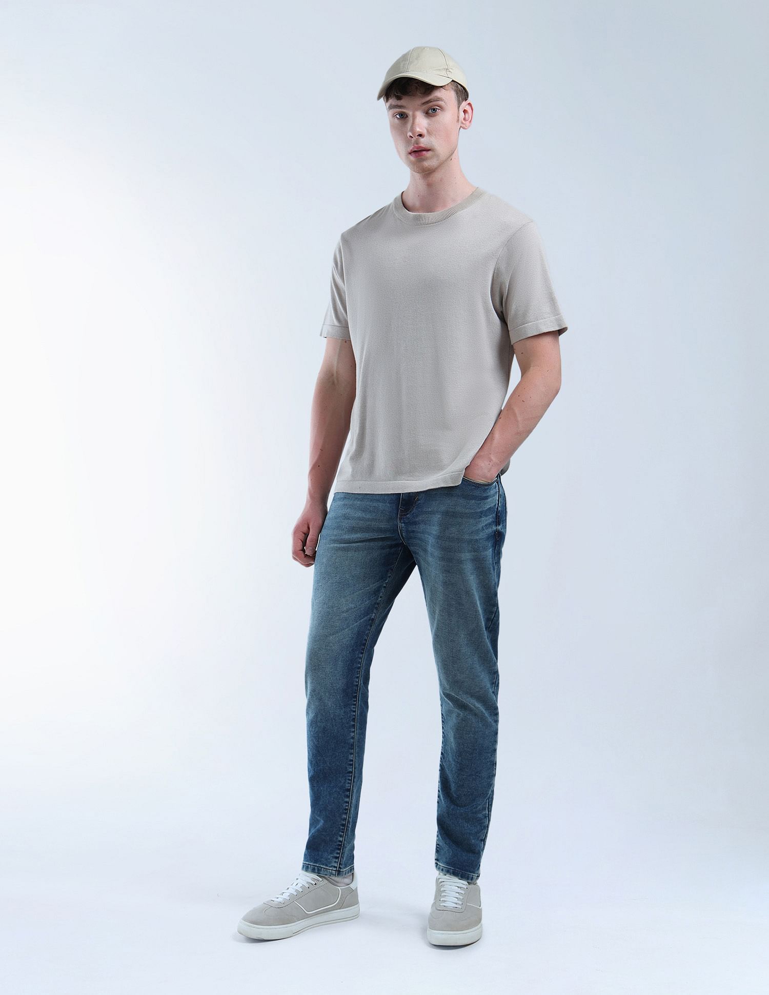 Flying Machine Slash Slim Tapered Fit Flex Knit Max Jeans