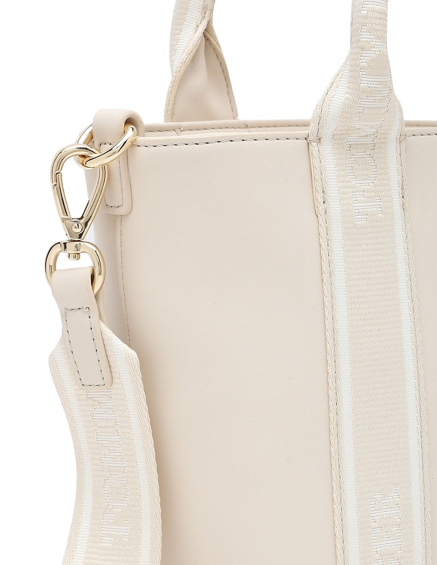 Tommy Hilfiger Solid Beige Pu Handbags