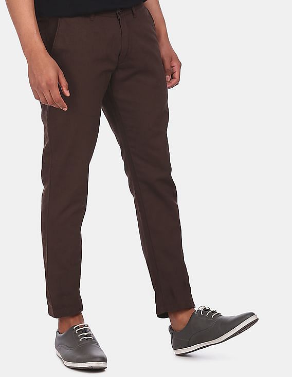 Buy Ruggers Beige Regular Fit Flat Front Trousers for Mens Online  Tata  CLiQ