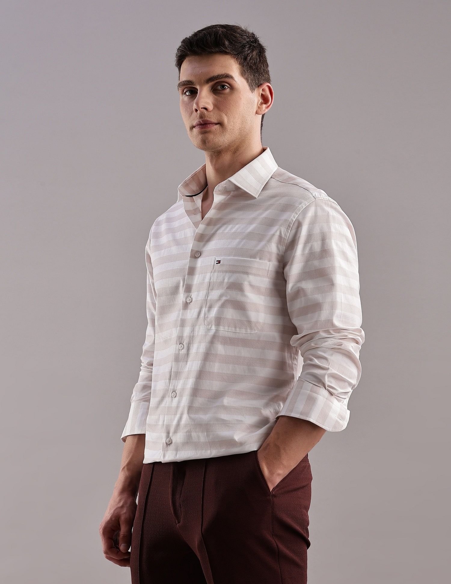 Tommy Hilfiger Striped Regular-Fit Cotton Shirt