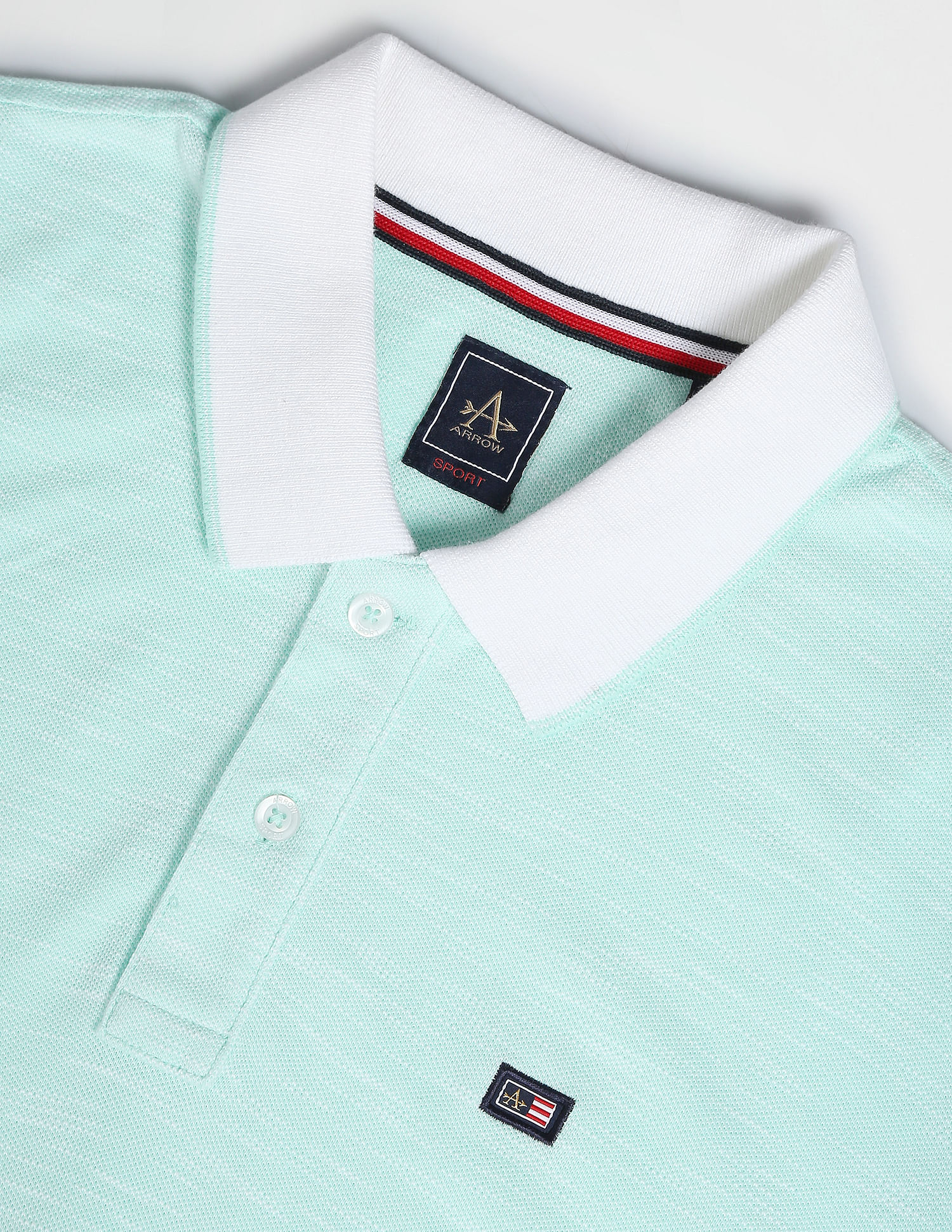 Arrow Sports Contrast Collar Cotton Polo Shirt