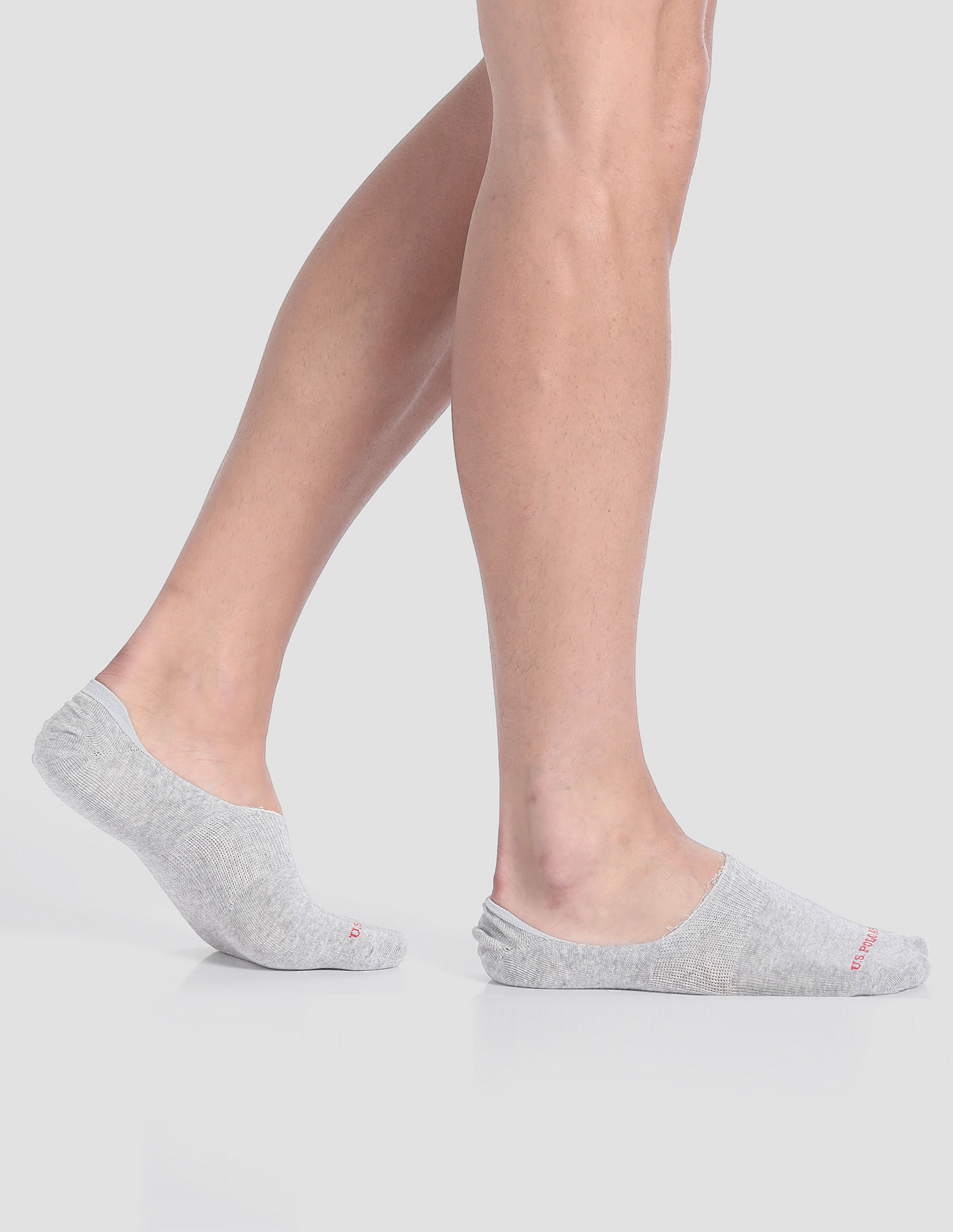 USPA Innerwear Silicone Grip No Show I646 Socks - Pack Of 3