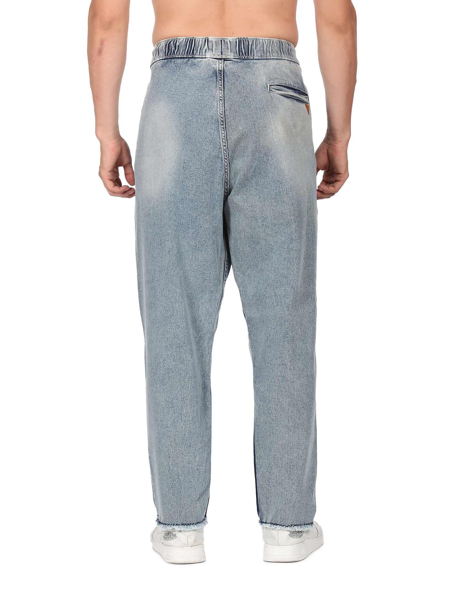 Buy Flying Machine Elasticized Waist Frayed Hem Jogger Jeans NNNOW