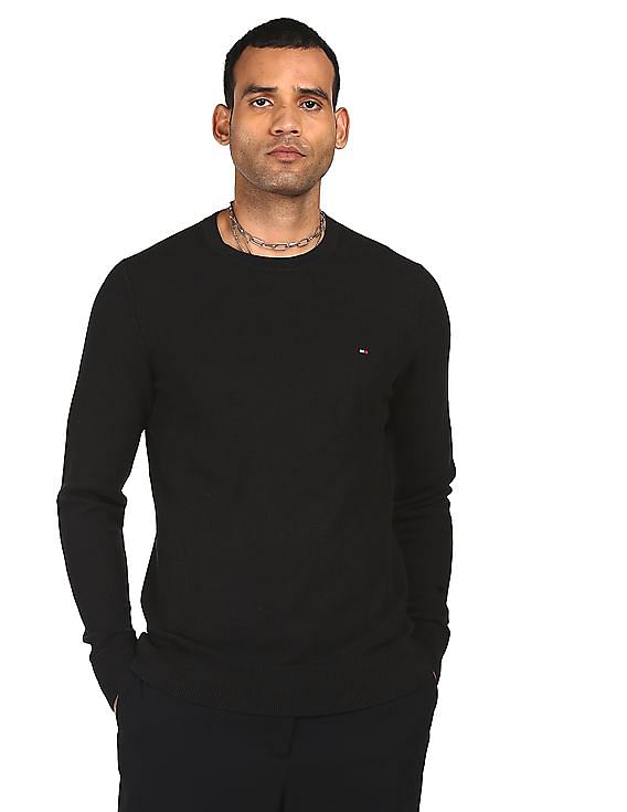 tommy hilfiger honeycomb crew neck