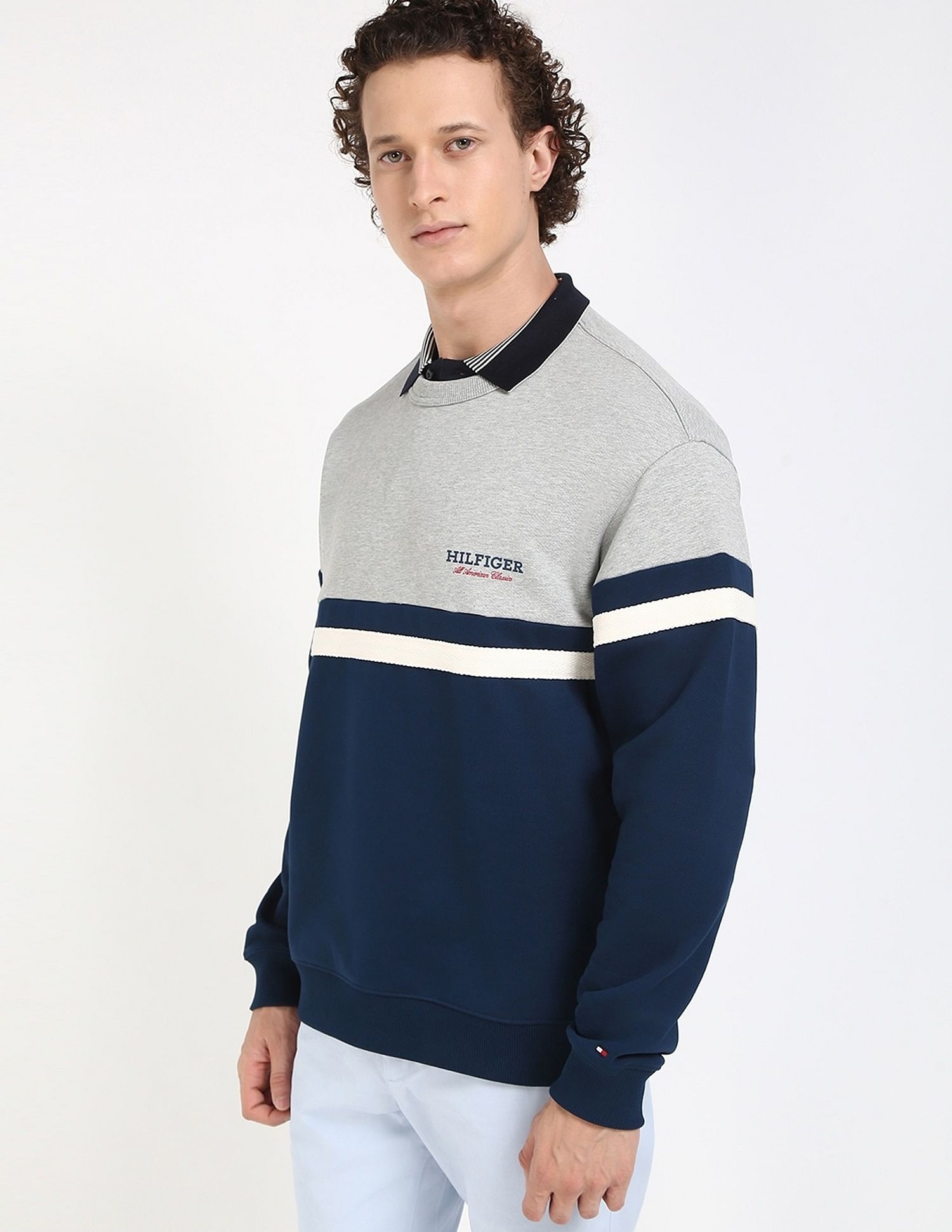 Tommy Hilfiger Colorblock Relaxed-Fit Cotton Sweatshirt