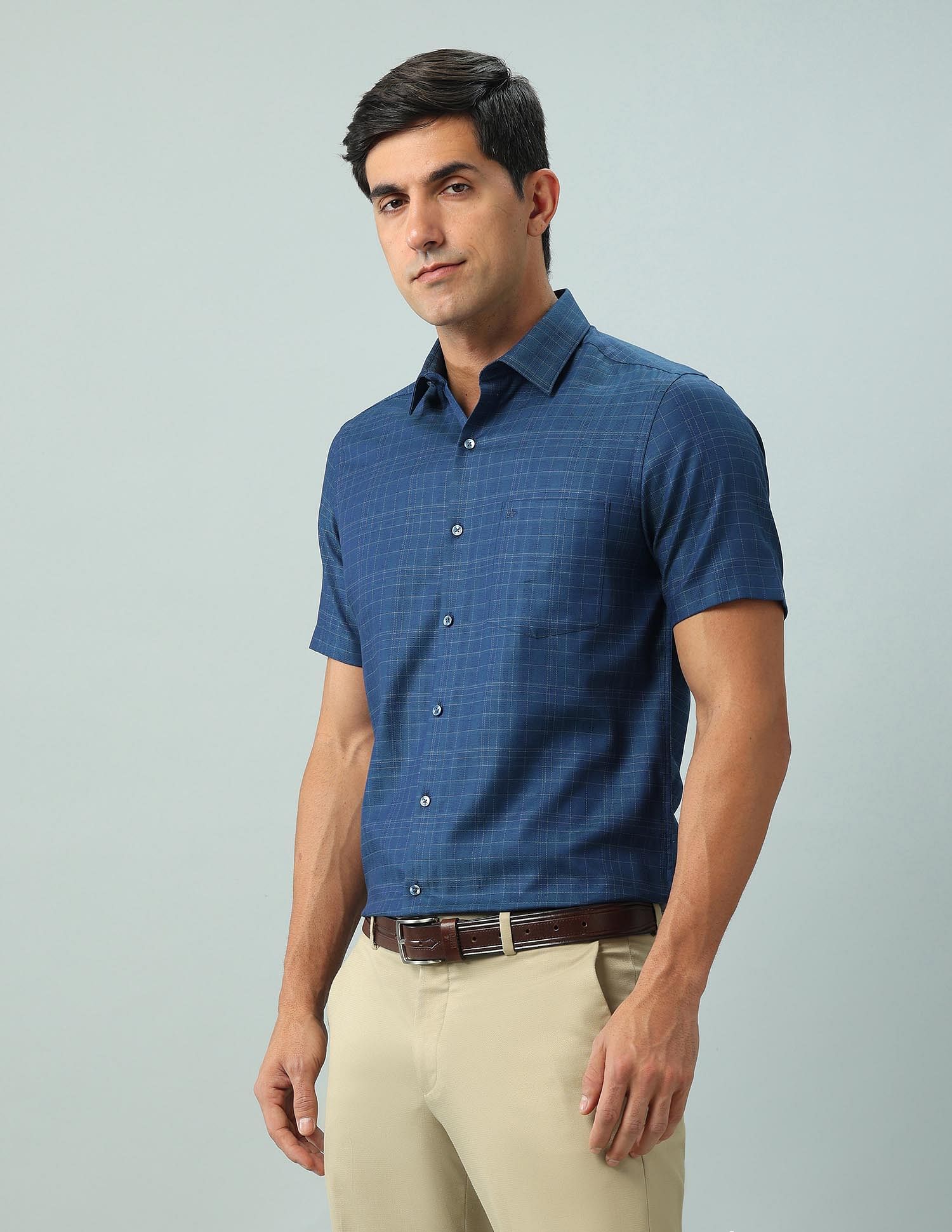Arrow Liberty Classic Regular Fit Graph Checked Shirt