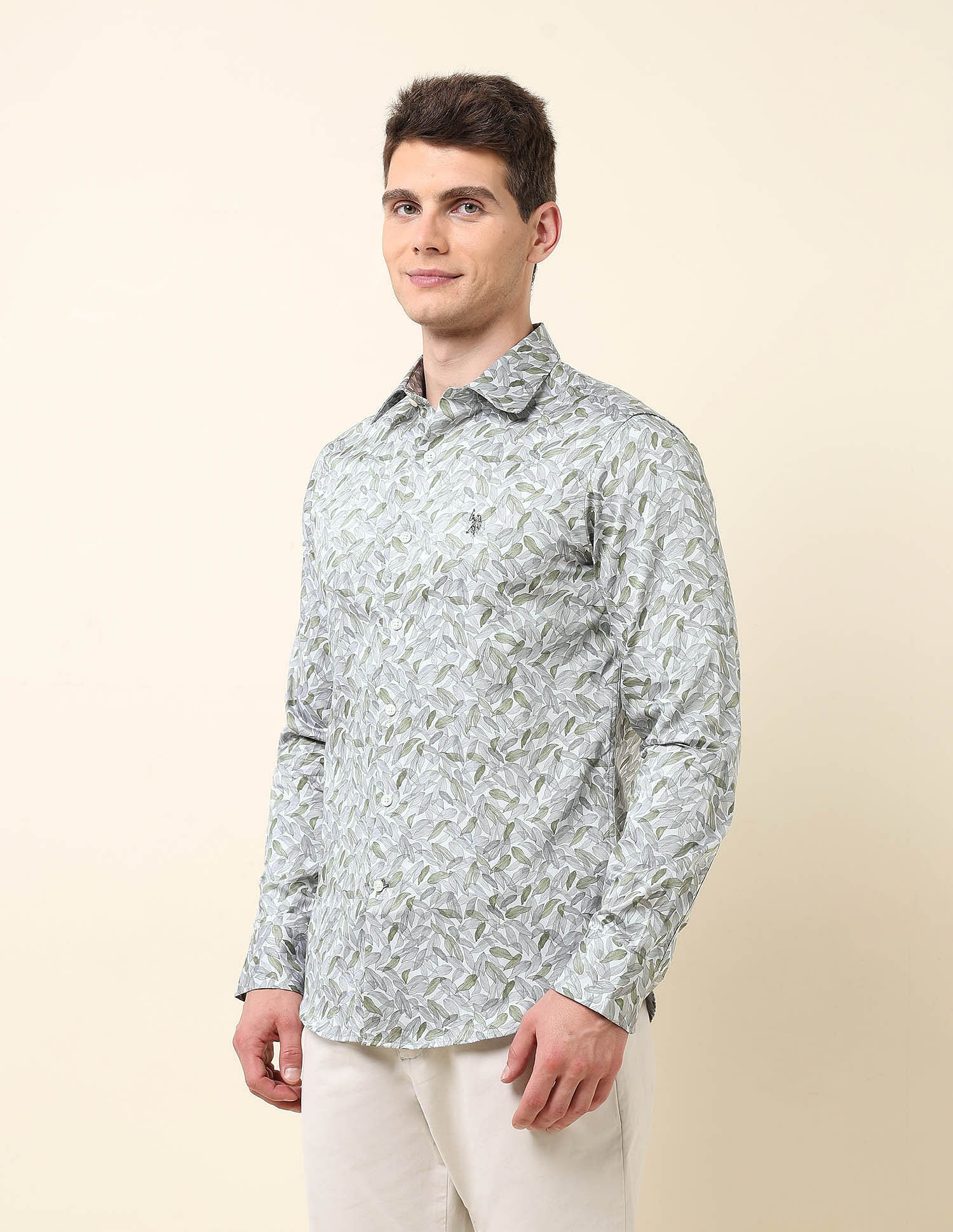 U.S. Polo Assn. Tropical Printed Satin Shirt