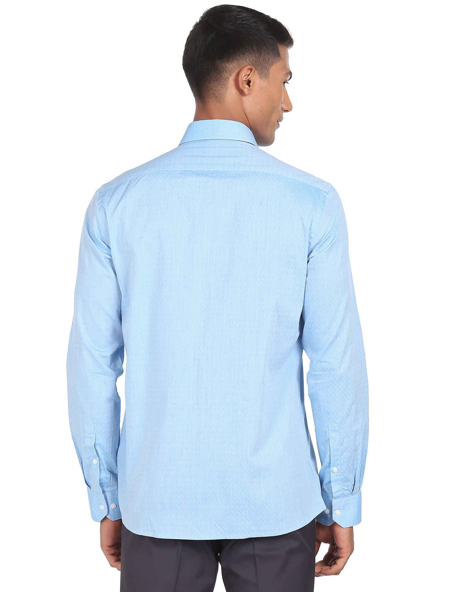 Arrow Self Design Manhattan Slim Fit Shirt