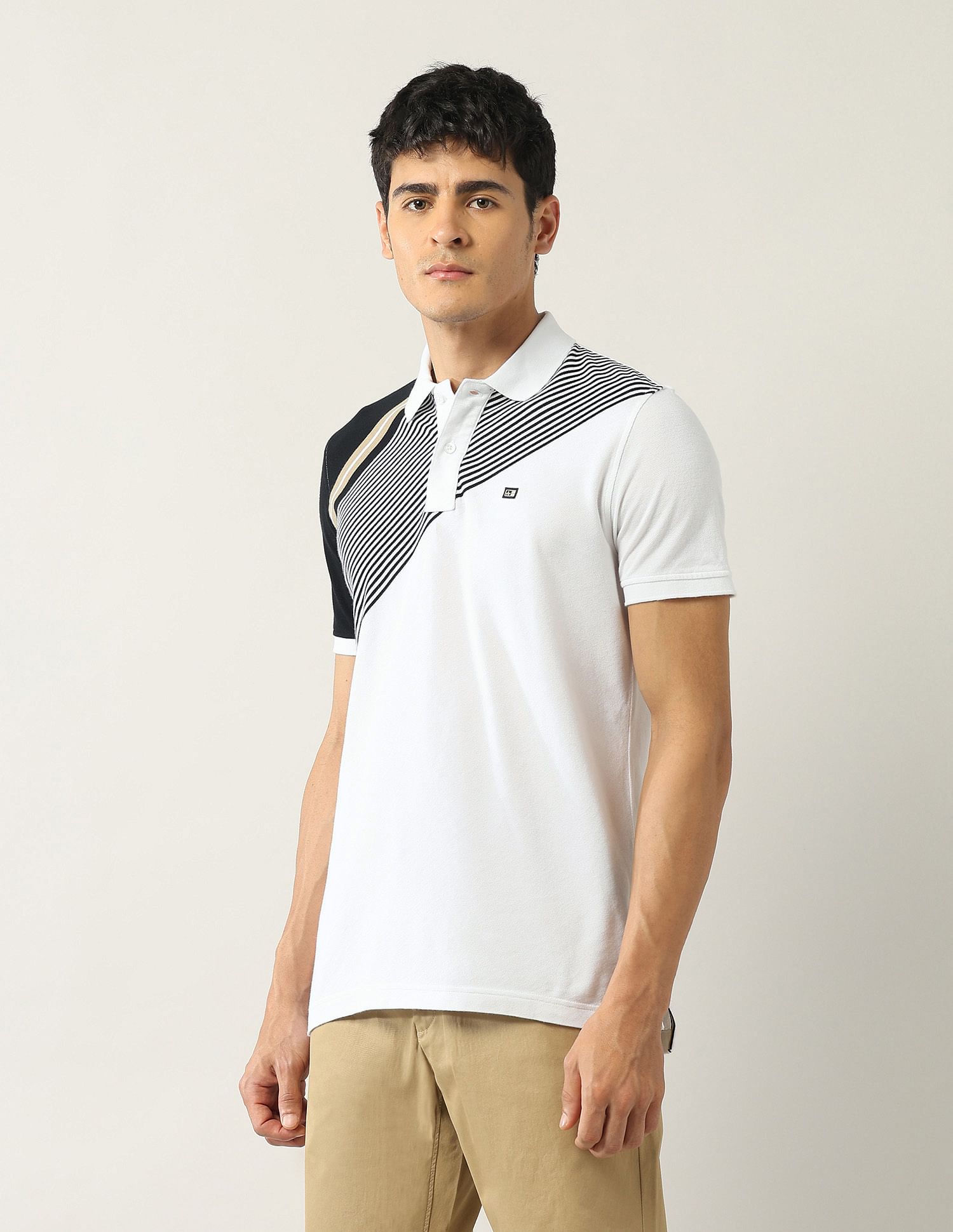 Arrow Sport Colourblocked Regular Fit Polo Shirt