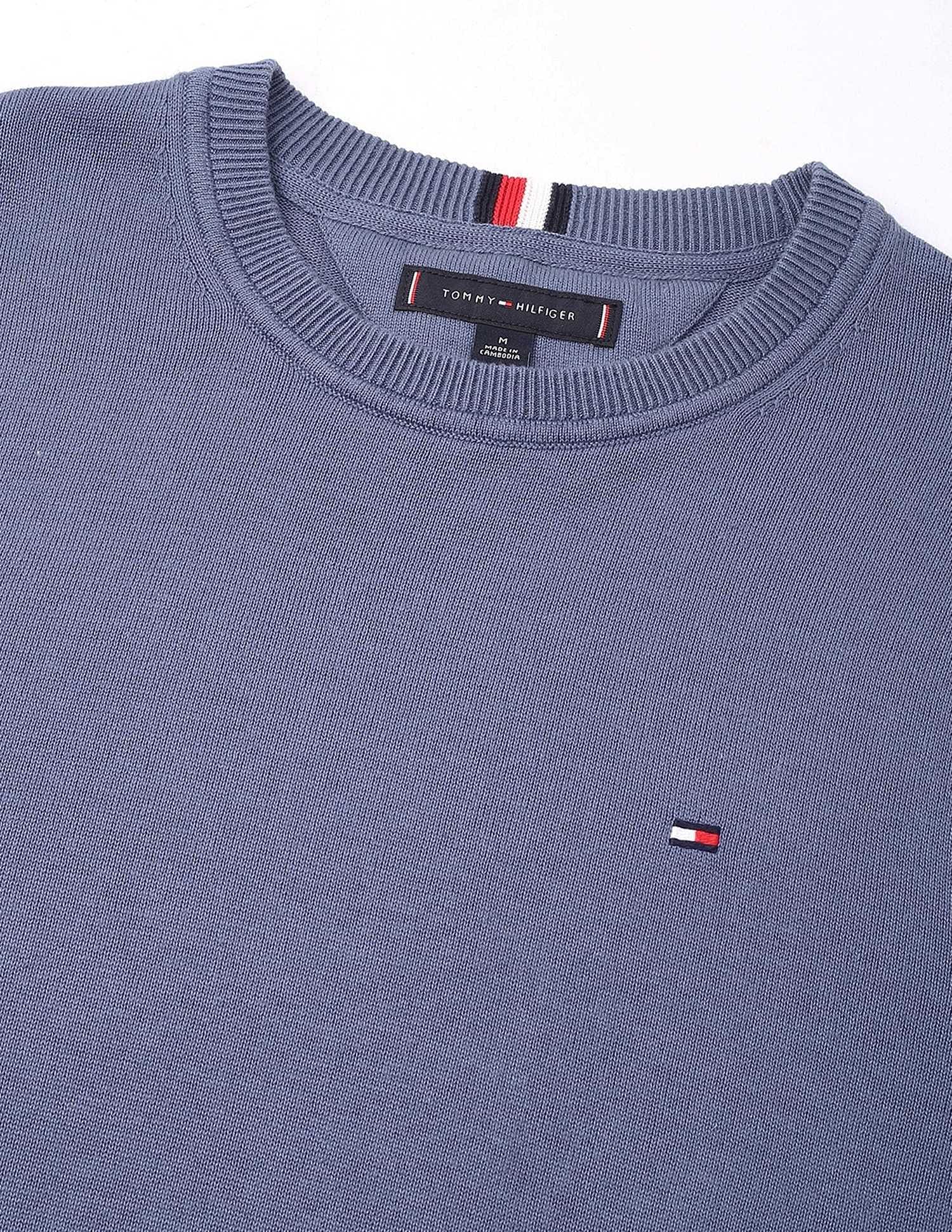 Tommy Hilfiger Solid Regular-Fit Cotton Sweater