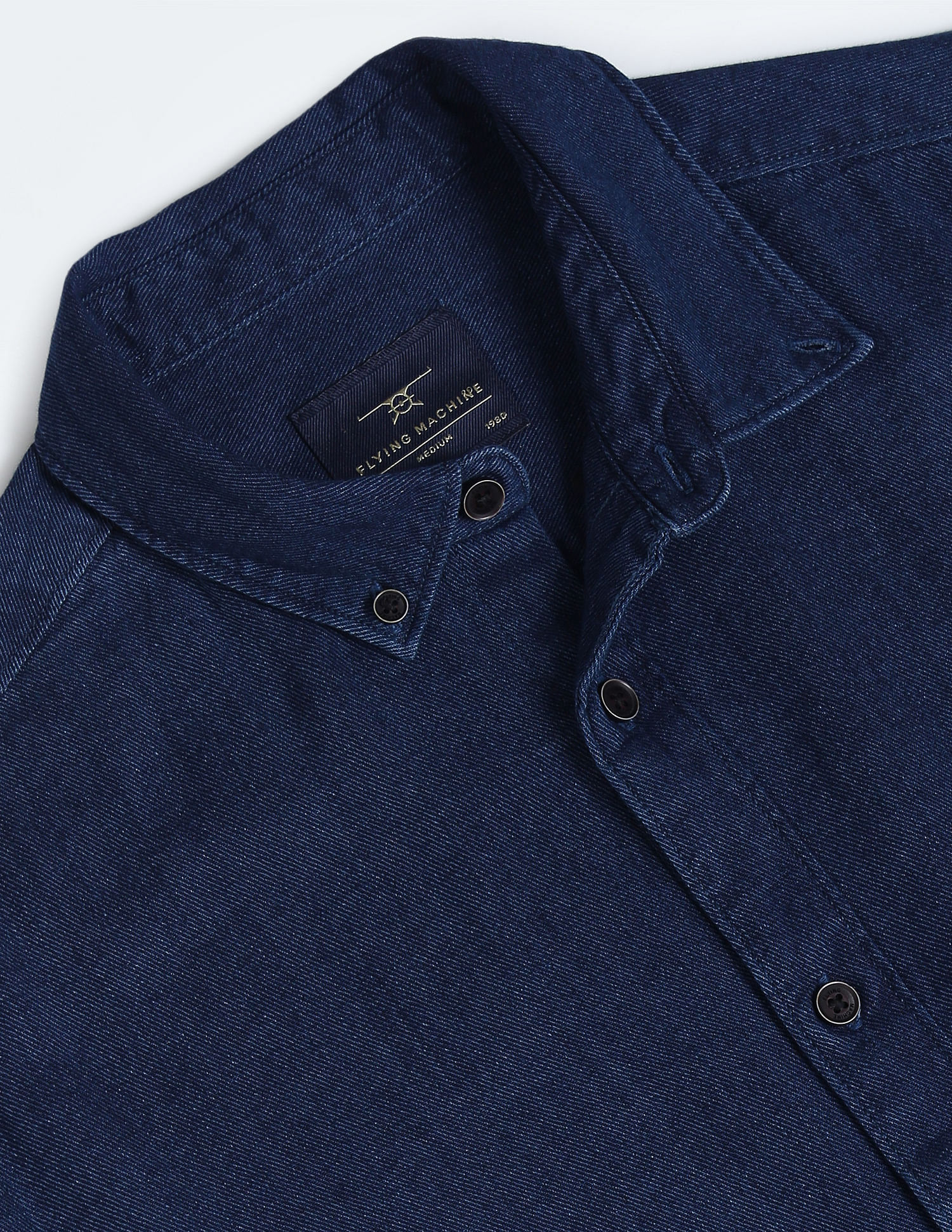Flying Machine Button-Down Chambray Shirt
