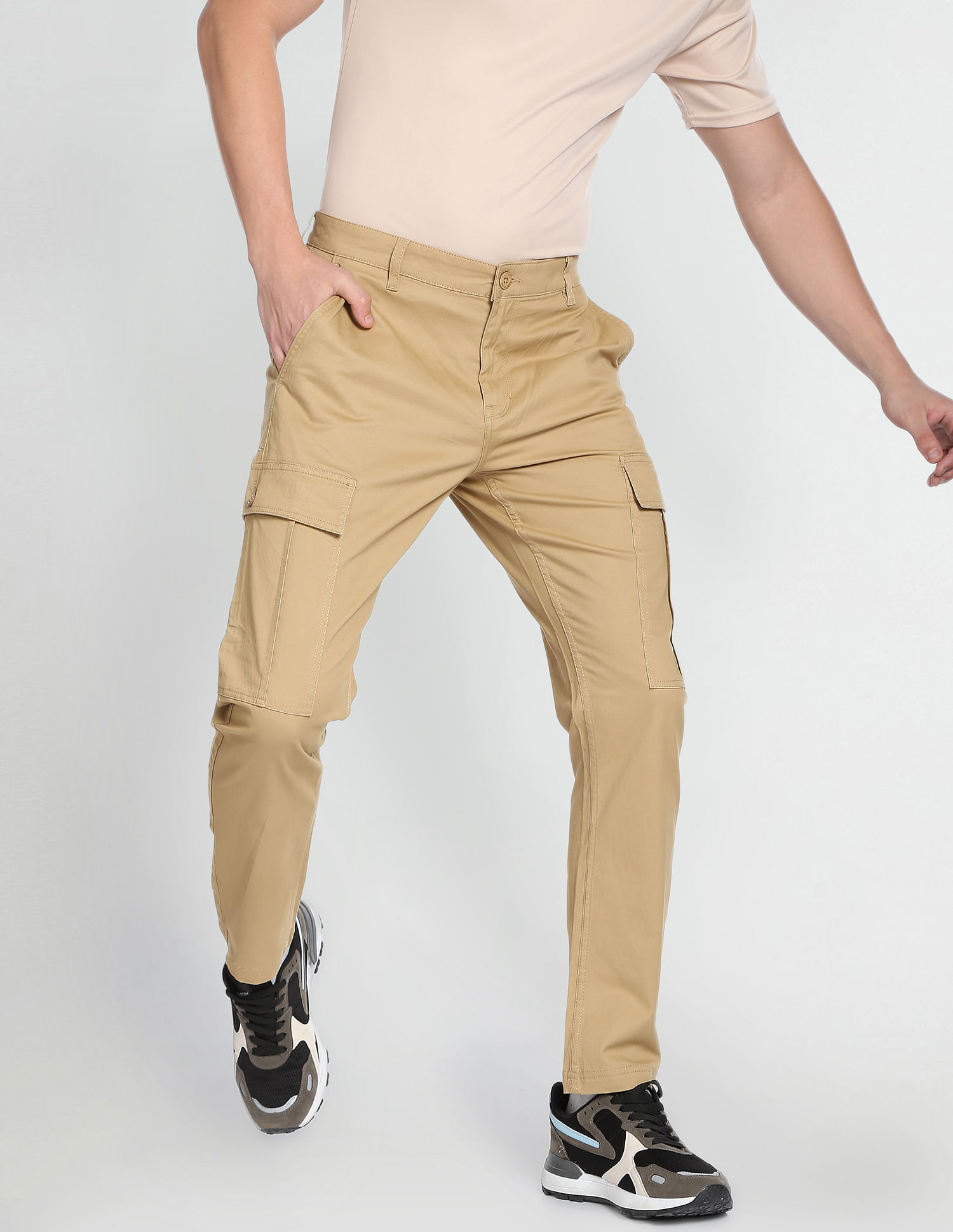 Buy Flying Machine Slim Jogger Fit Cargo Trousers - NNNOW.com