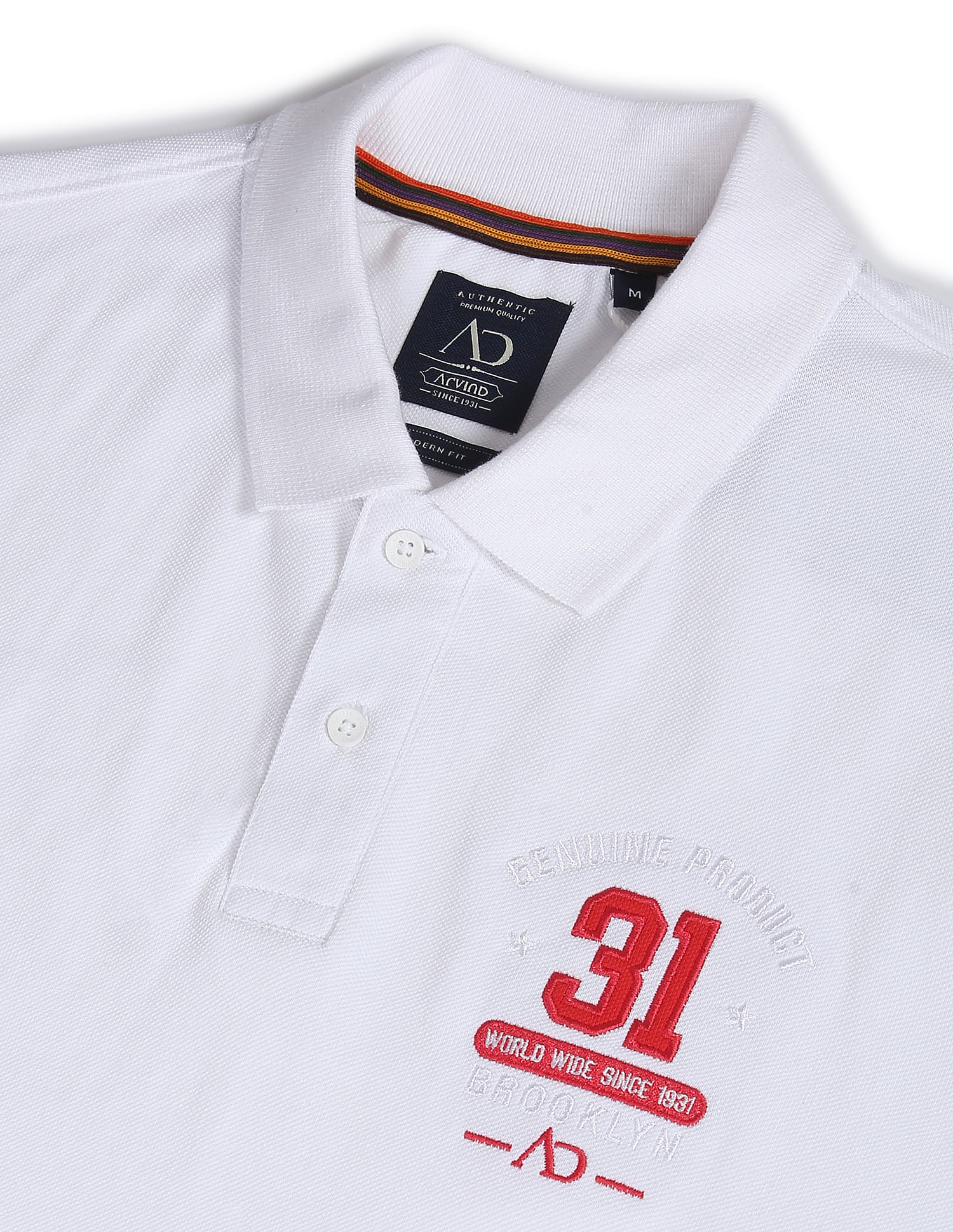 AD by Arvind Solid Sporty Polo Shirt