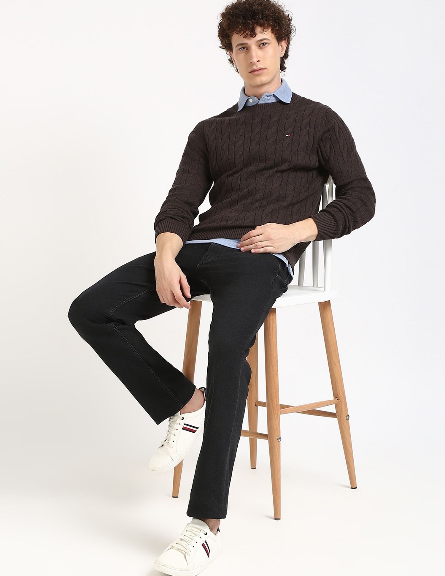 Tommy Hilfiger Cable-Knit Regular-Fit Cotton Sweater