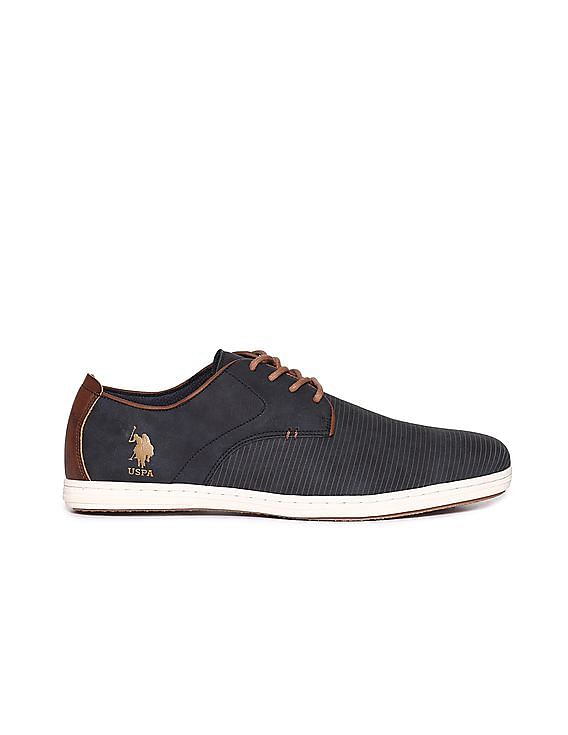 U.S. Polo Assn. Contrast Lace Striped Orlov Derby Shoes